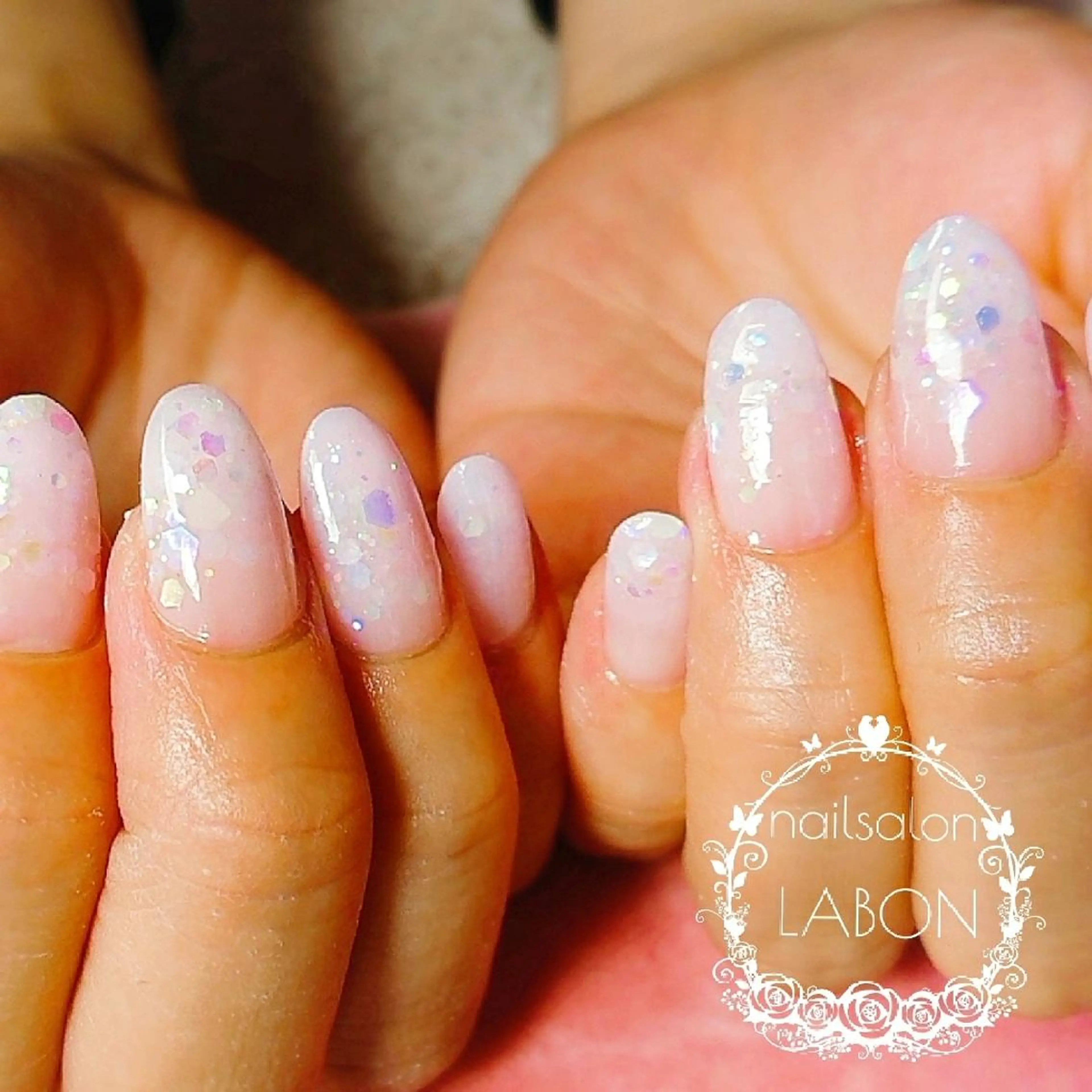 ネイル キラキラネイル ラメ(グリッター) スカルプネイル Nail salon LABONのネイルデザイン