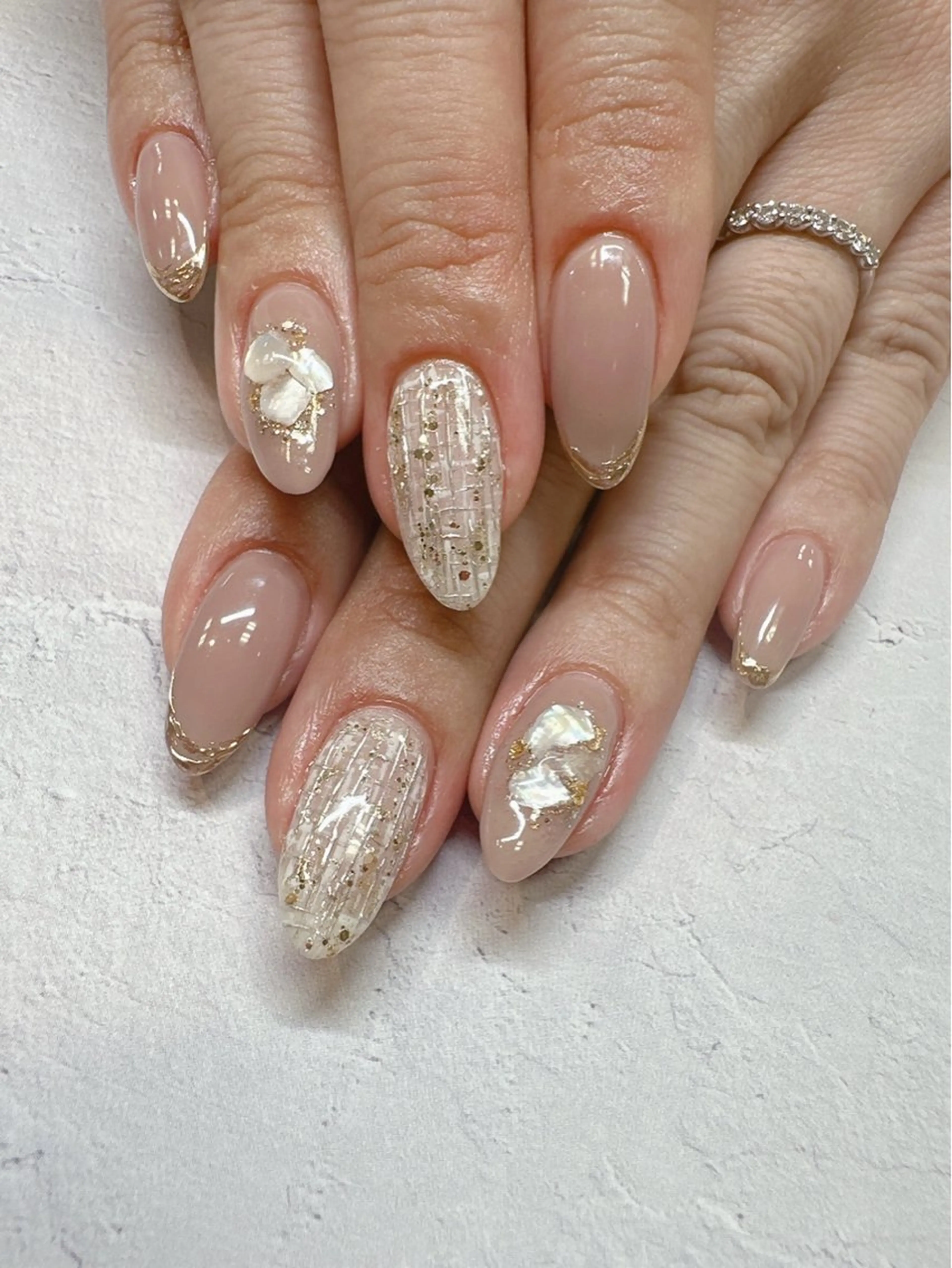 ネイル ツイードネイル ハンドネイル nailist SATO【銀座】のネイルデザイン