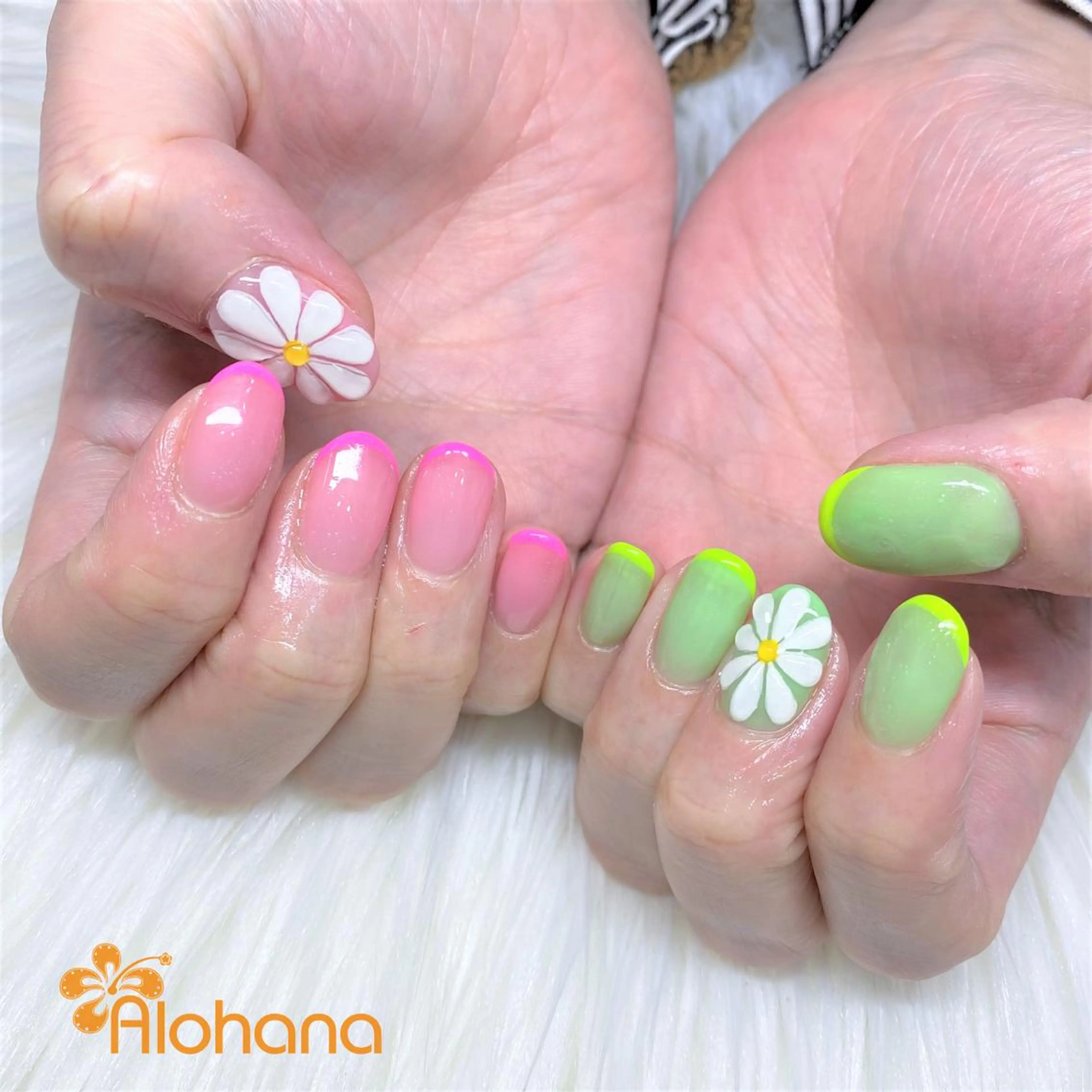 ネイル フラワーネイル ハンドネイル Alohana所属・Alohana Minaのネイルデザイン