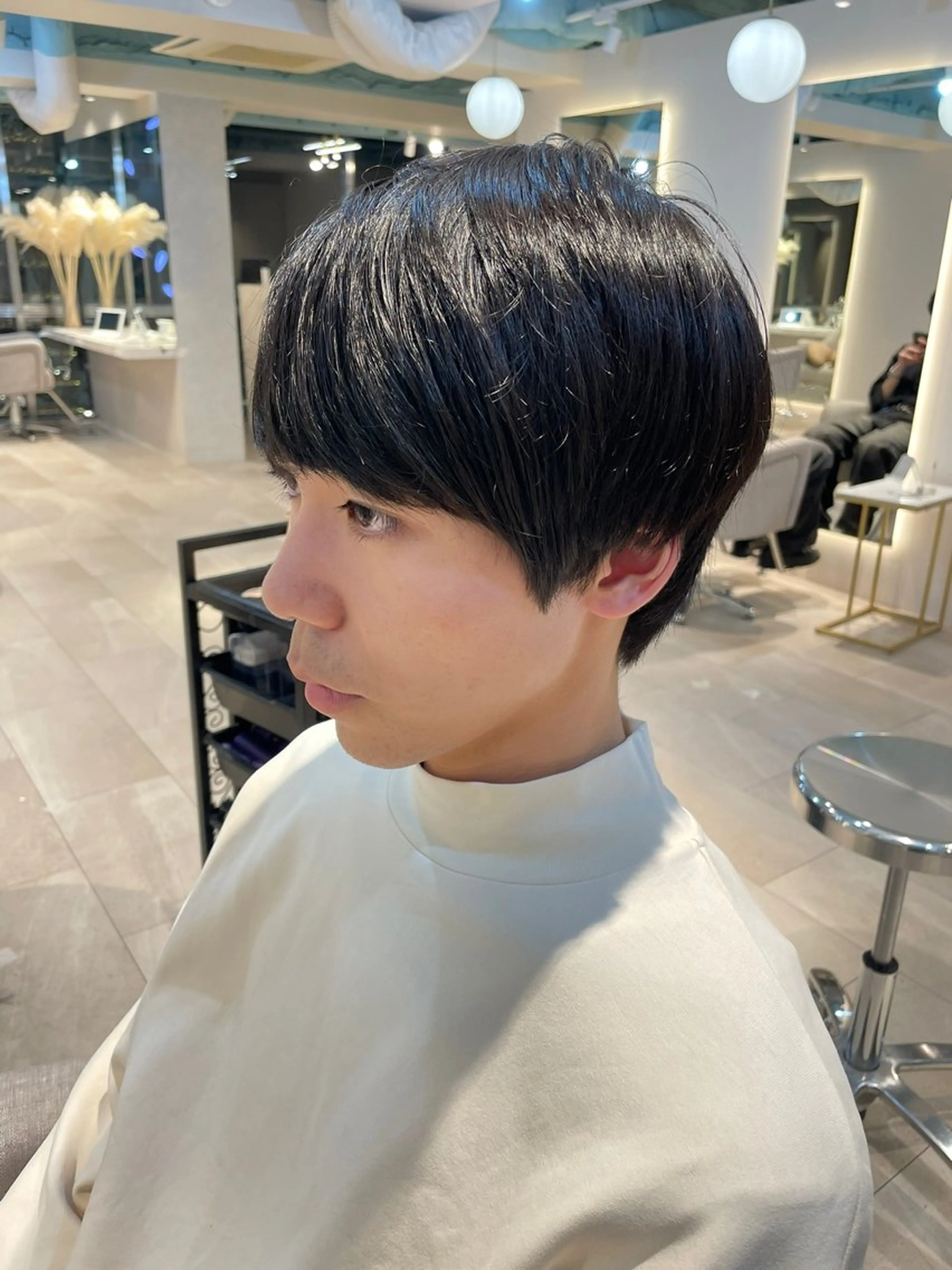 メンズ カット メンズ専門/センター パート/根本 彩永のヘアスタイル