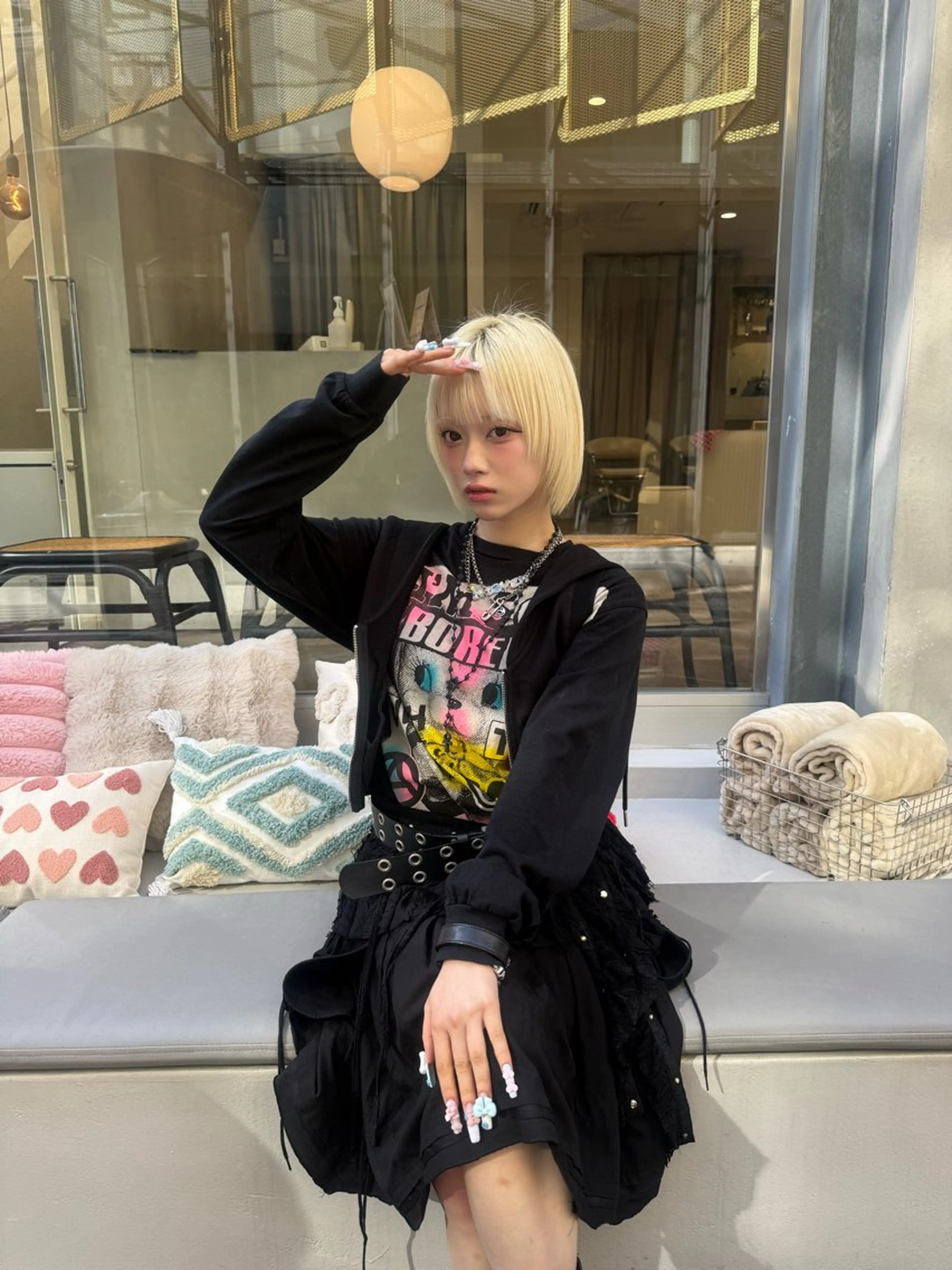 ショート カラー ブロンド 透明感カラー ハイトーンカラー ボブ カット ヘアカラー 💎透明感カラー特化 💎TAISEIのヘアスタイル