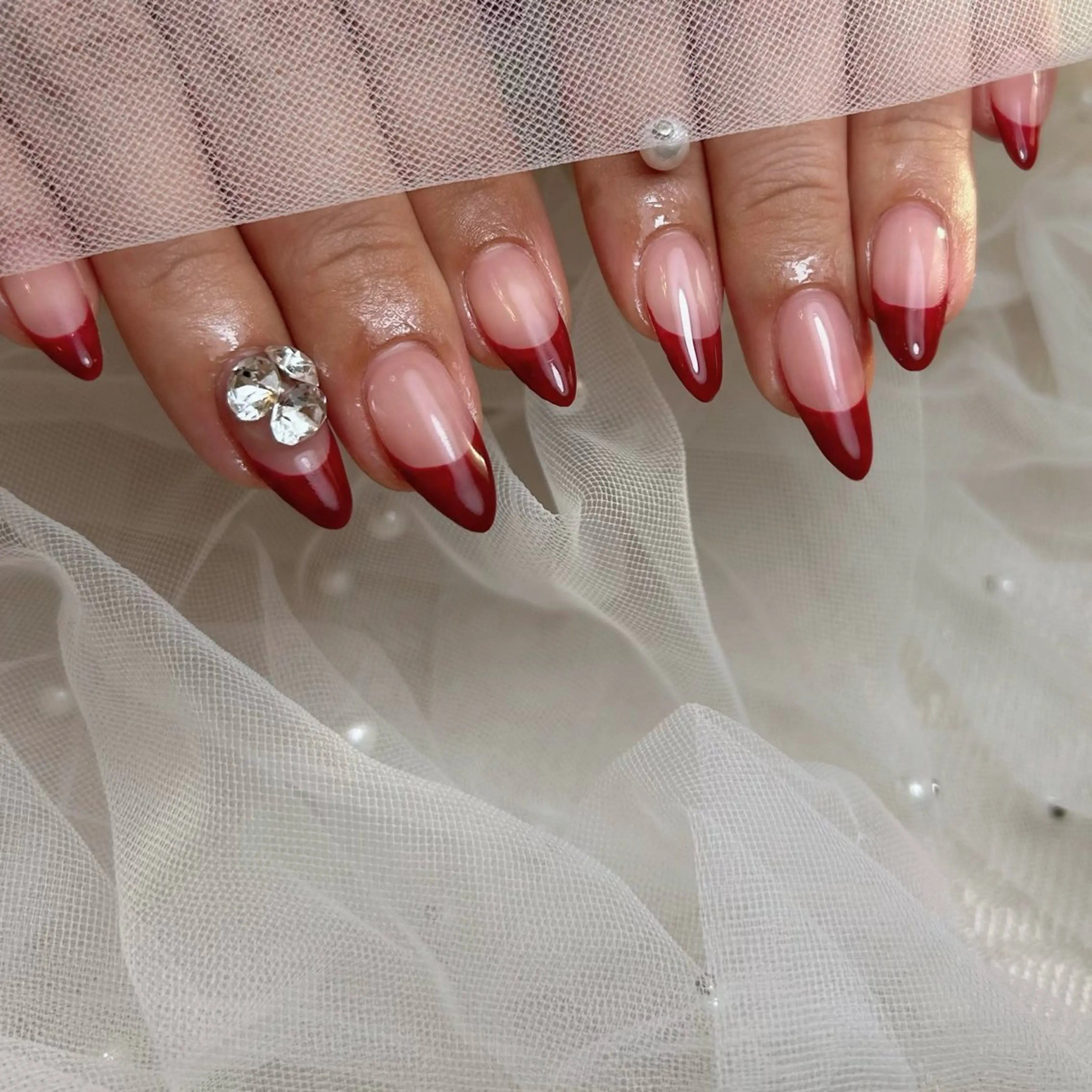 ネイル ボルドー フレンチネイル ハンドネイル A.sister所属・nail salon 《A.sister》のネイルデザイン