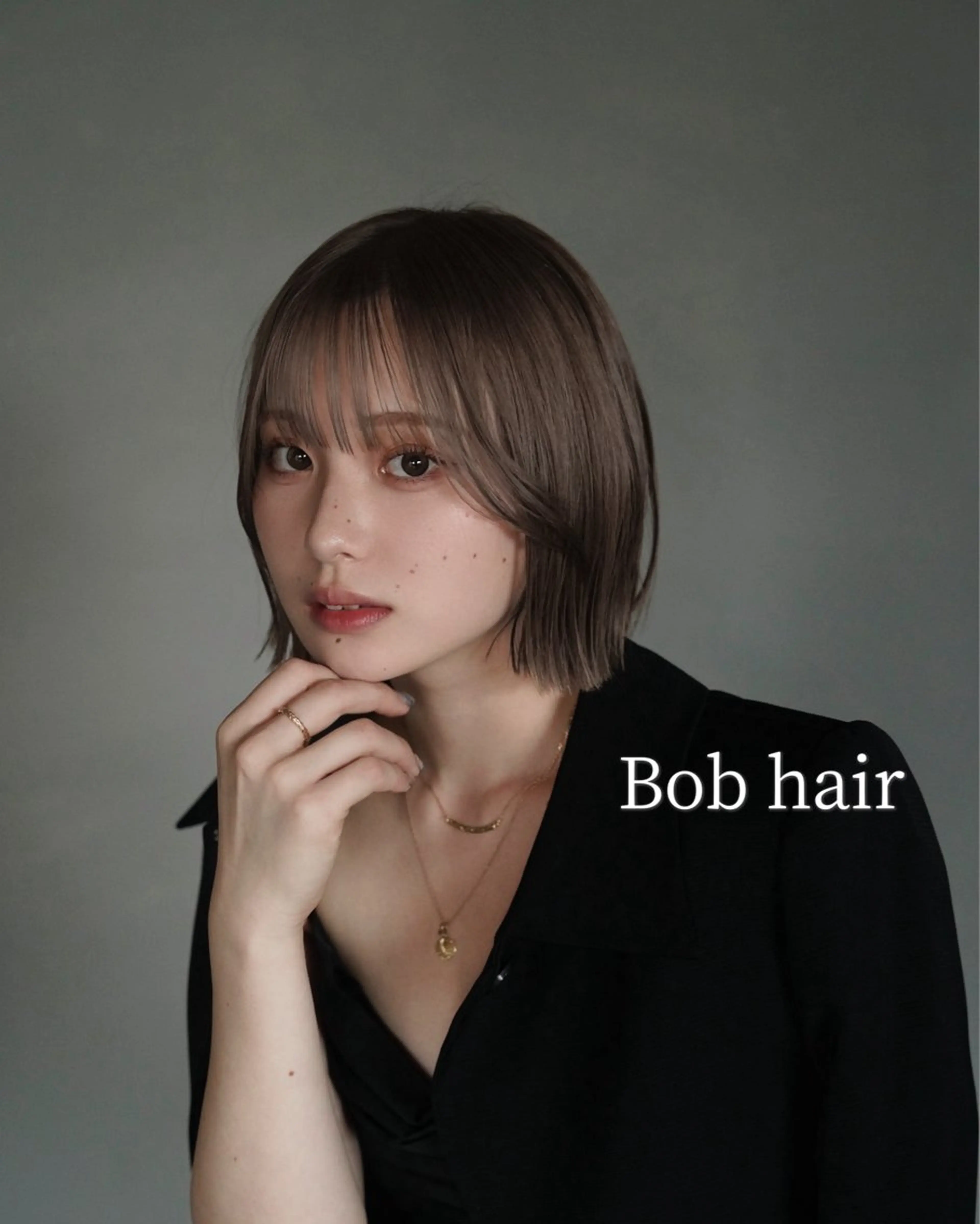 ショート ヘアカラー yelm所属・🫒オリーブカラー ミディアムレイヤー✨のヘアスタイル