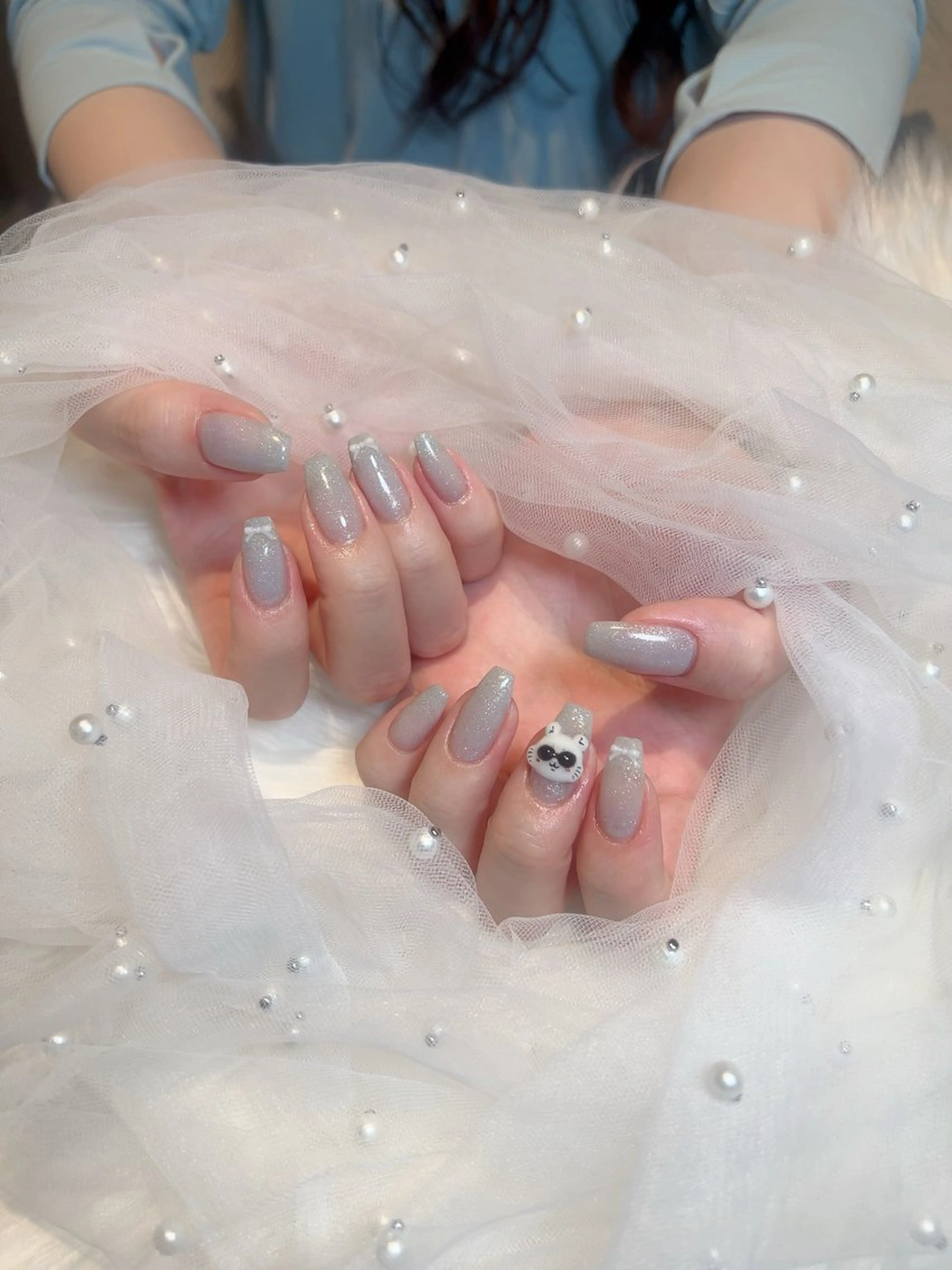 ネイル フレンチネイル グラデーション キラキラネイル ワンカラーネイル 夏ネイル Naru Kelinailのネイルデザイン