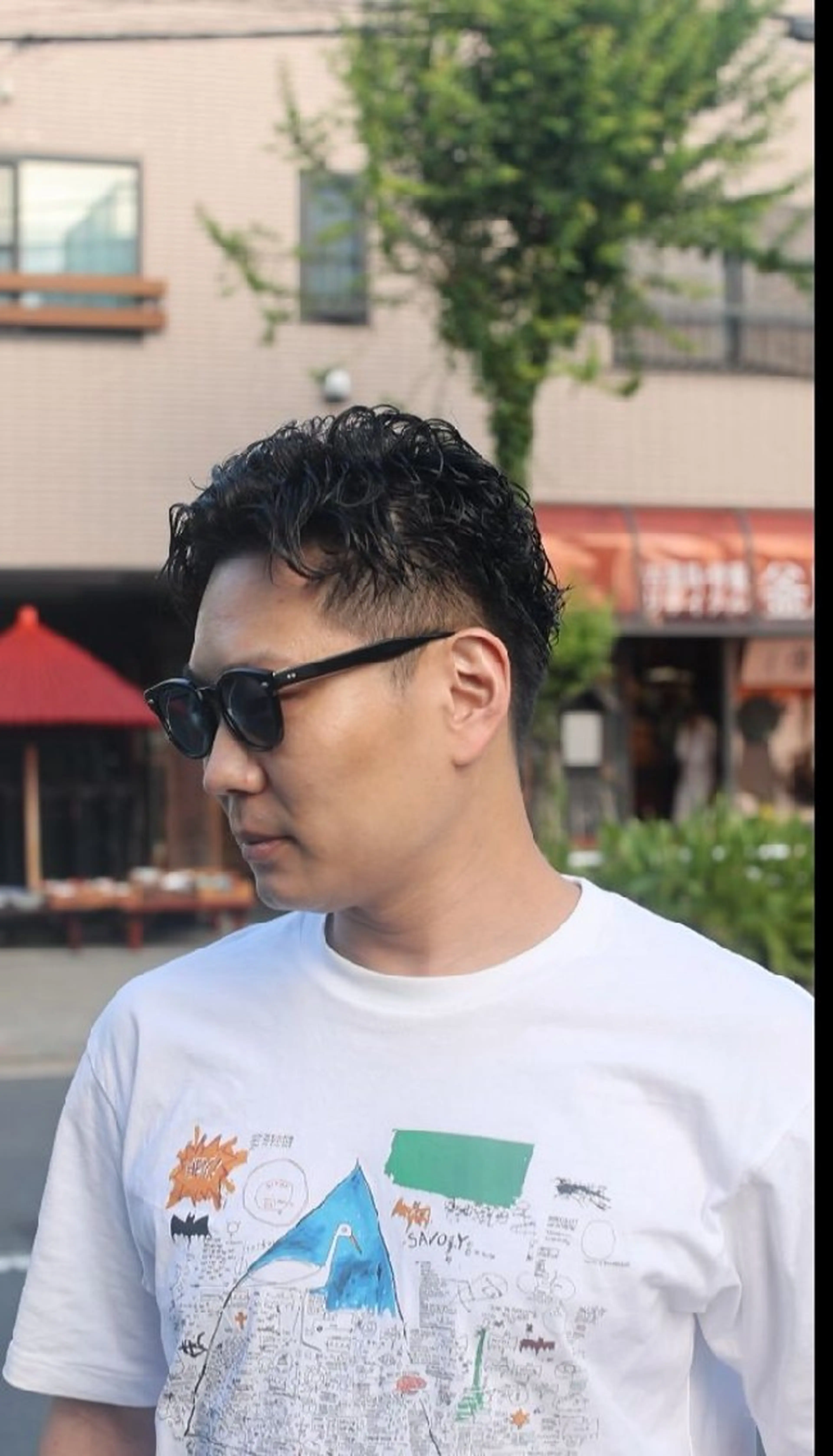 ショート パーマ メンズ フェザーパーマ メンズパーマ ショートヘア カット パーマ 🎶メンズカット🧴 大森✂️⸒⸒のヘアスタイル