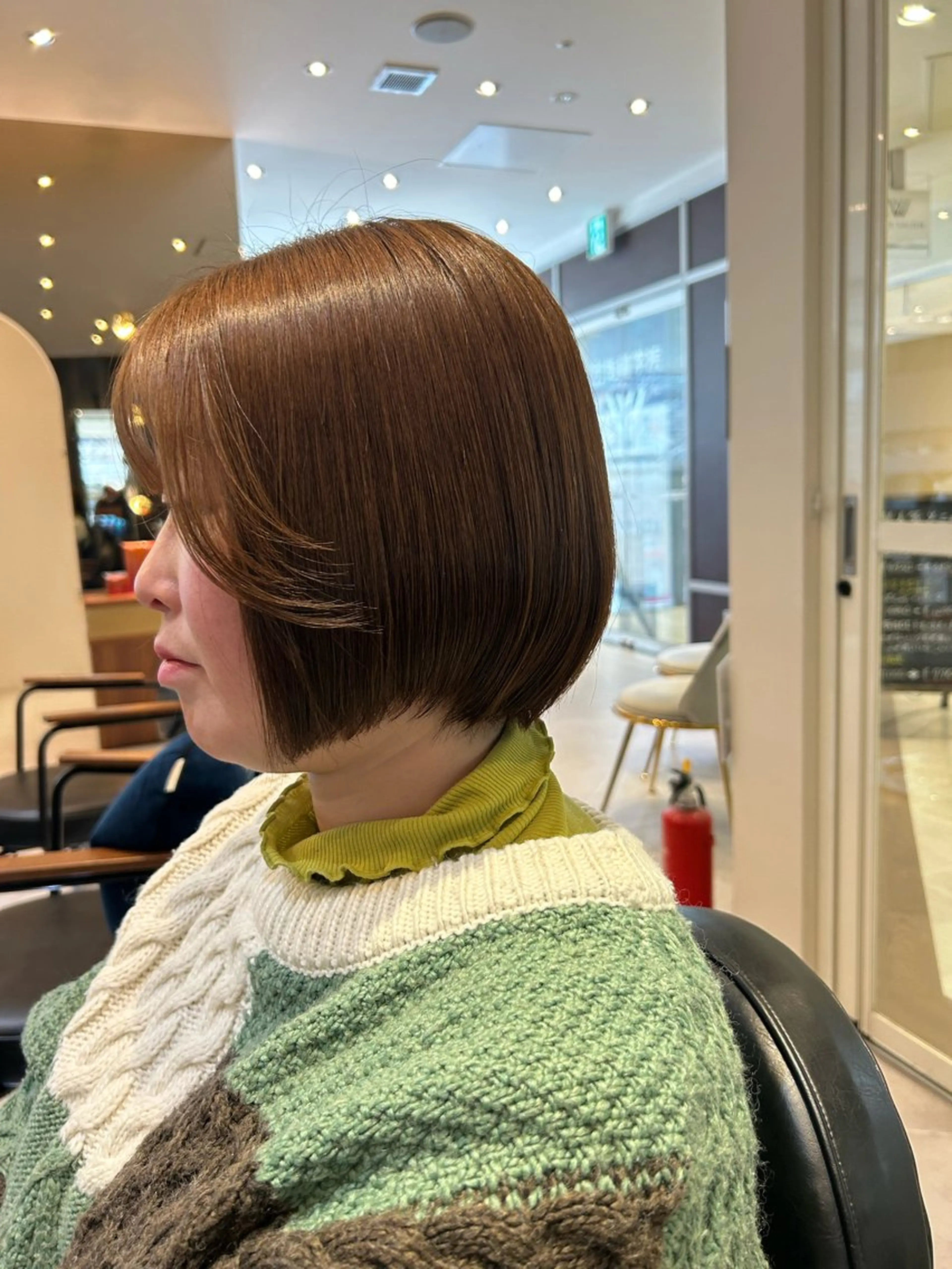 ショート カラー ヘアアレンジ ショートボブ ブラウンカラー ボブ ショートヘア カット ヘアカラー トリートメント 縮毛矯正/カット/ 韓国ヘア/蛯原🍤のヘアスタイル