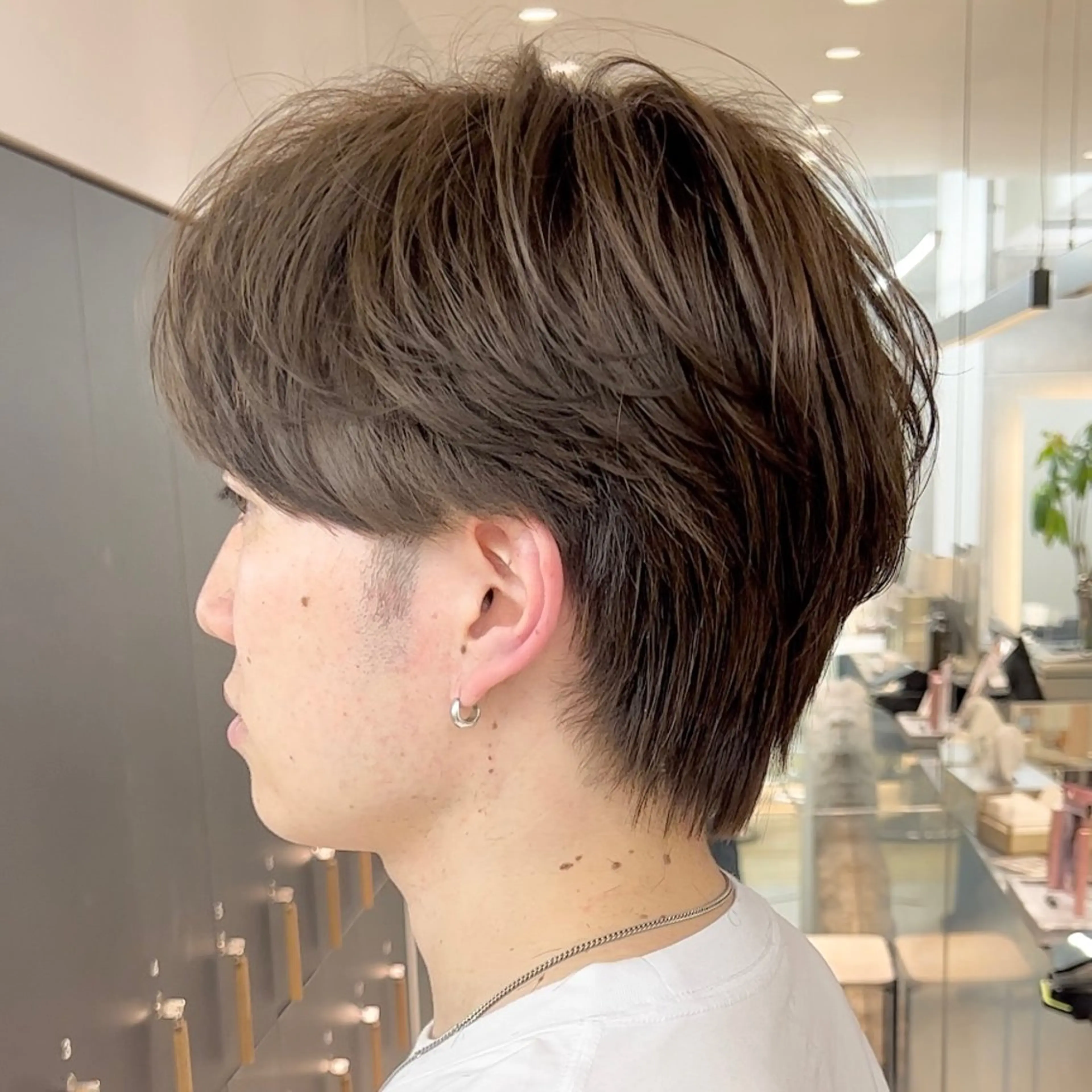 カラー メンズ センターパート メンズ韓国風 メンズパーマ 透明感カラー ヘアカラー トリートメント メンズ/韓国レイヤー /縮毛矯正/📍爽太のヘアスタイル