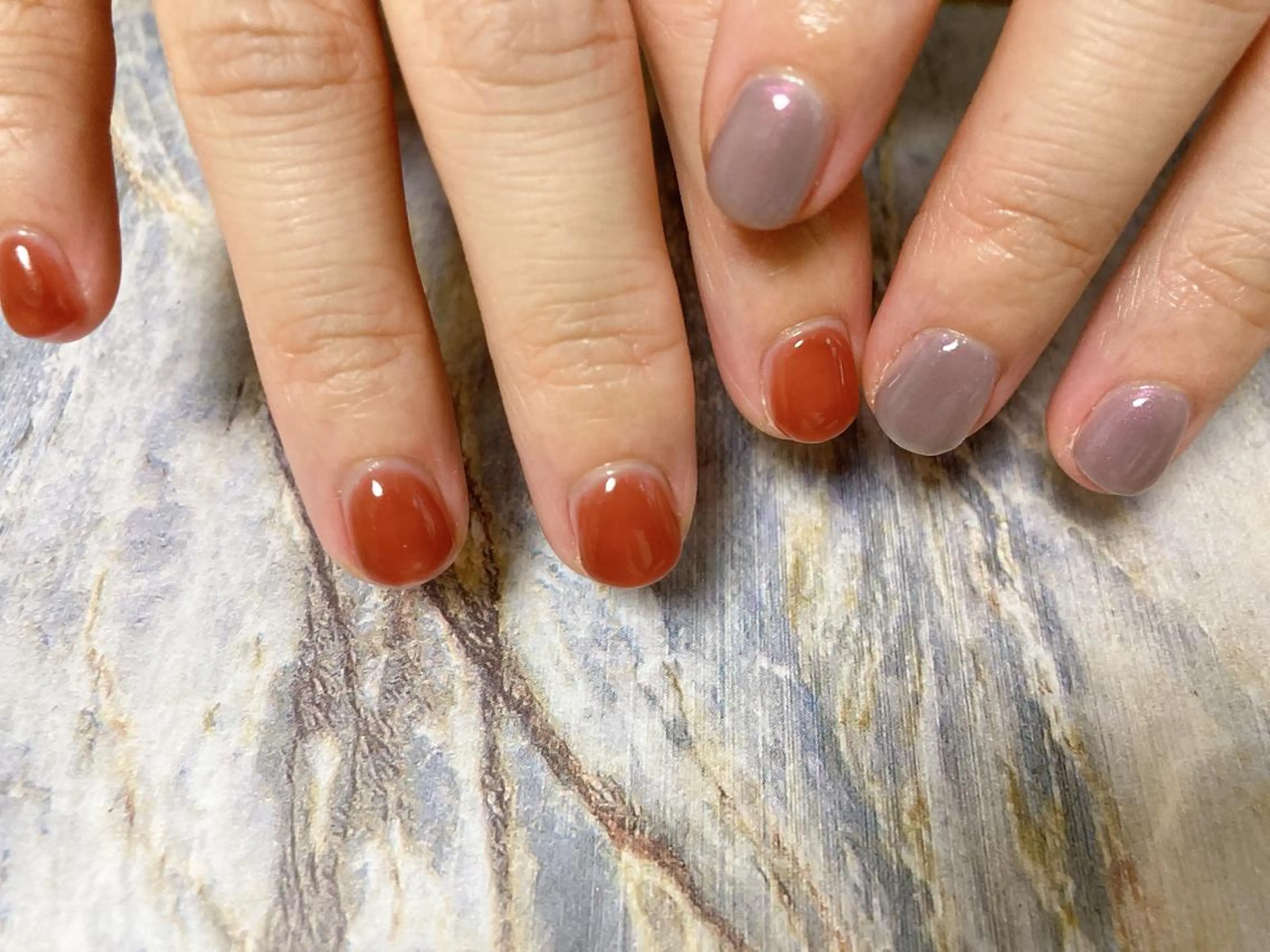 ネイル ワンカラーネイル ハンドネイル Mogu nail 二子玉川のネイルデザイン