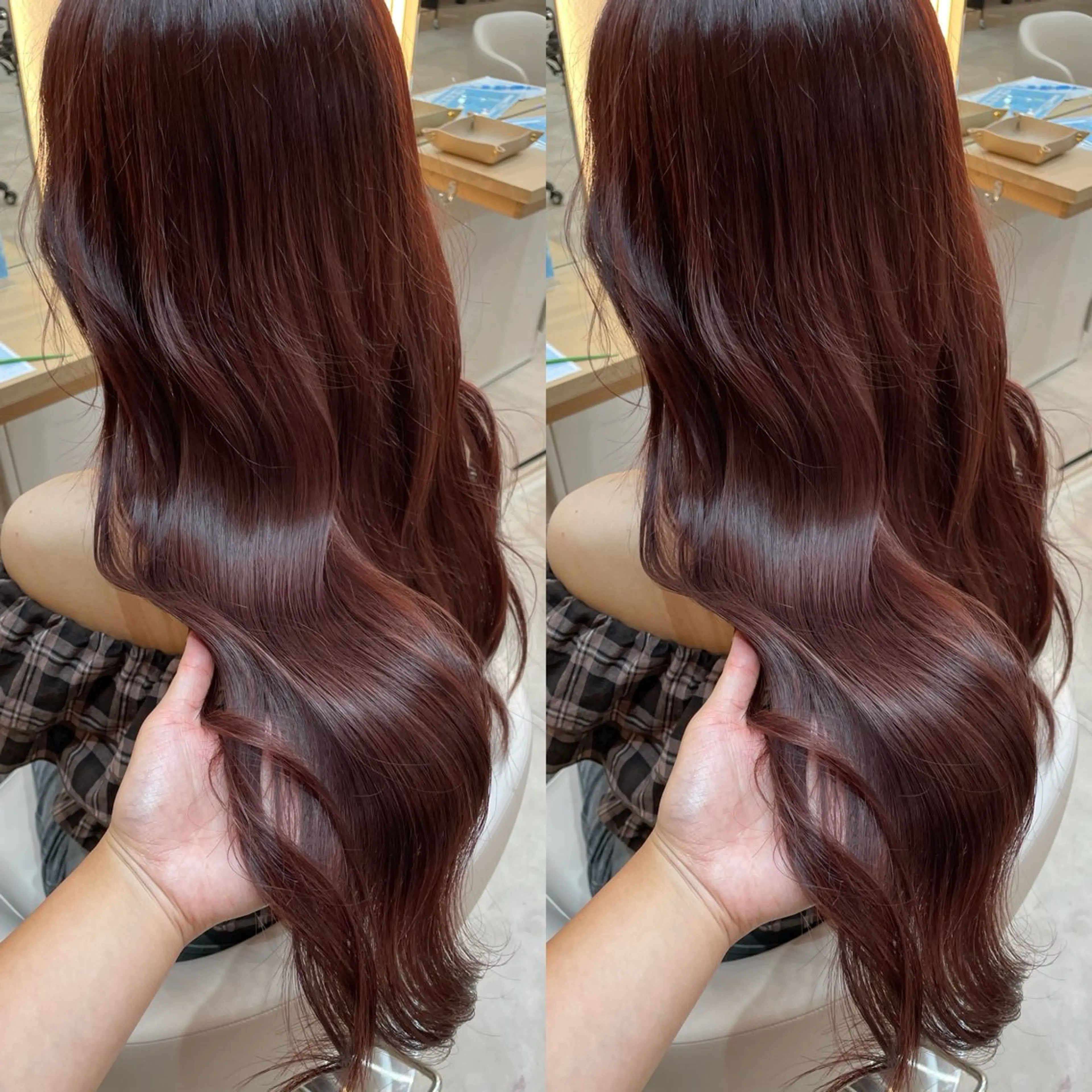 ロング カラー カット ヘアカラー トリートメント ヘアセット ブリーチ無しダブル カラー🦕まどかのヘアスタイル