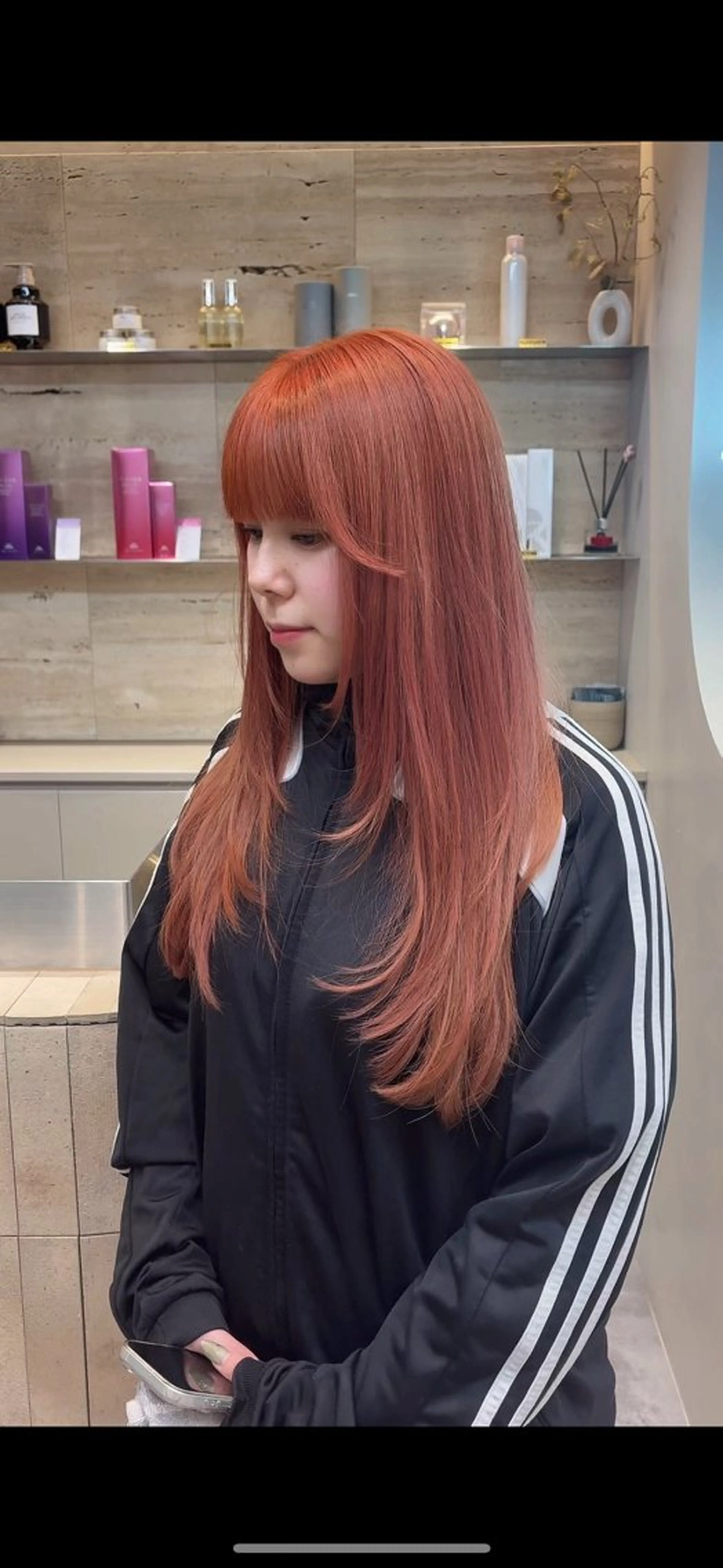 ロング レイヤー/ウルフ/ 縮毛矯正/照井友梨のヘアスタイル