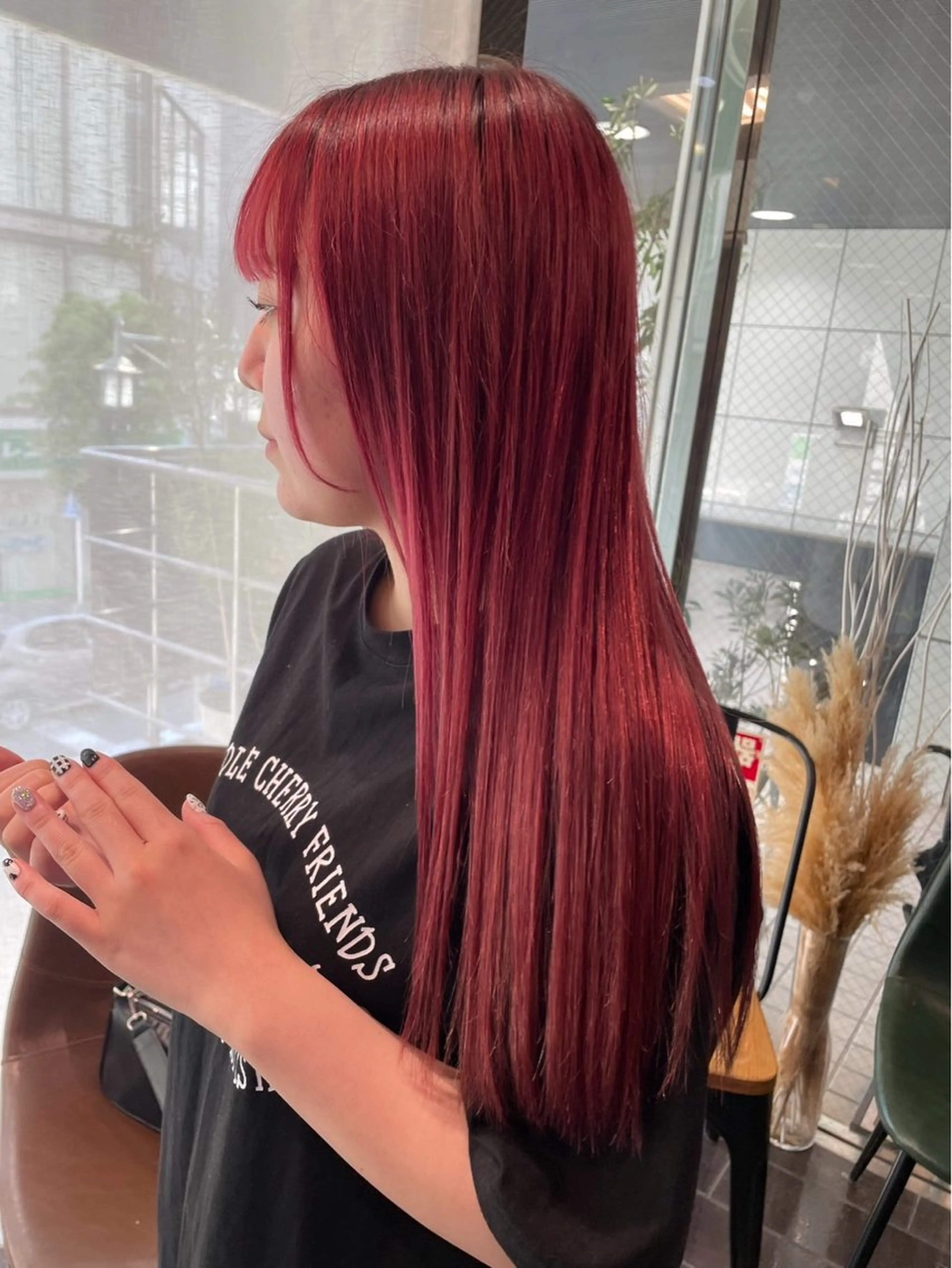 ロング カラー ヘアカラー トリートメント 🎀暖色カラー/ ハナ🎀のヘアスタイル