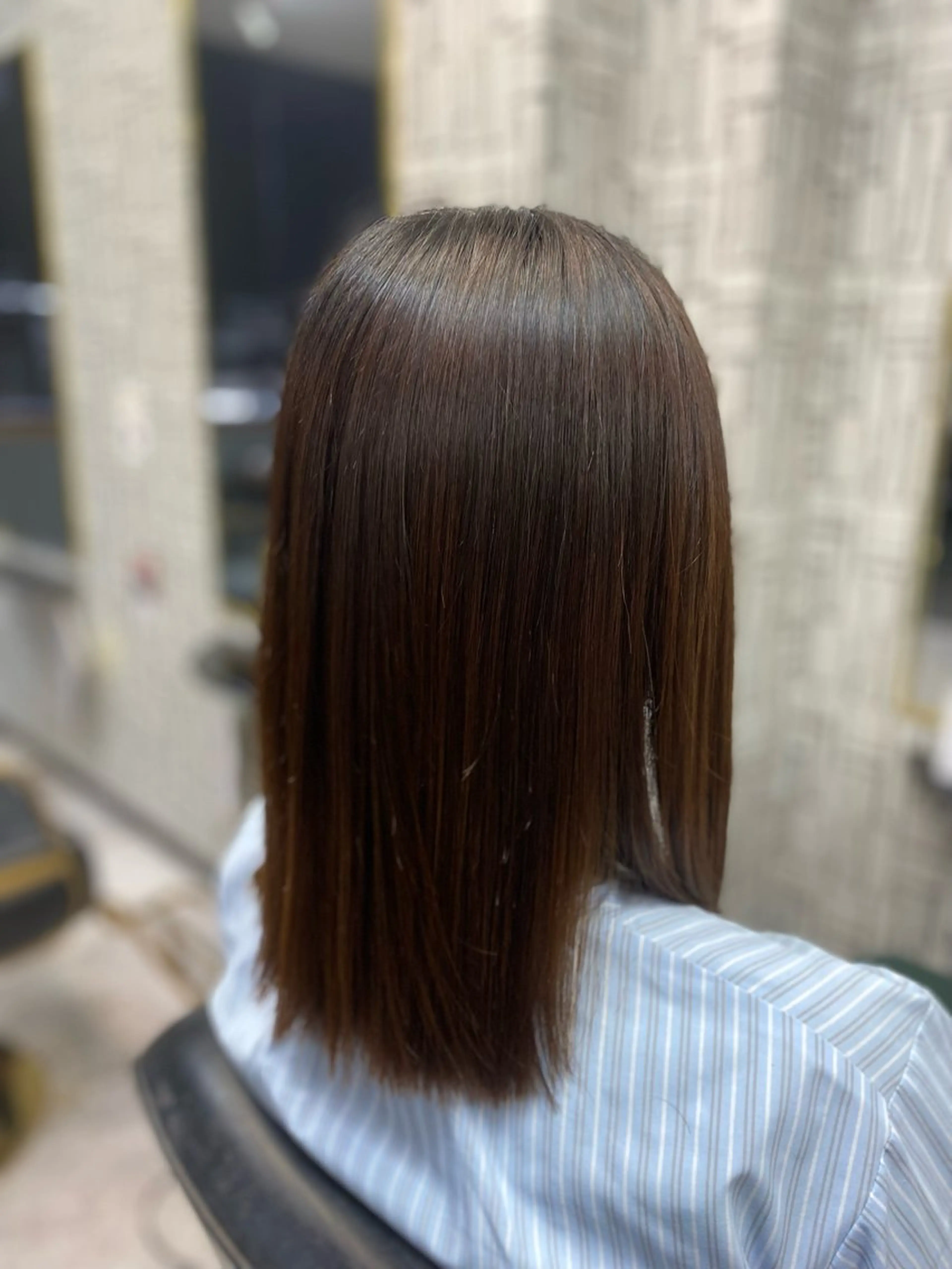 ミディアム 縮毛矯正 縮毛矯正 池田 亮雅のヘアスタイル