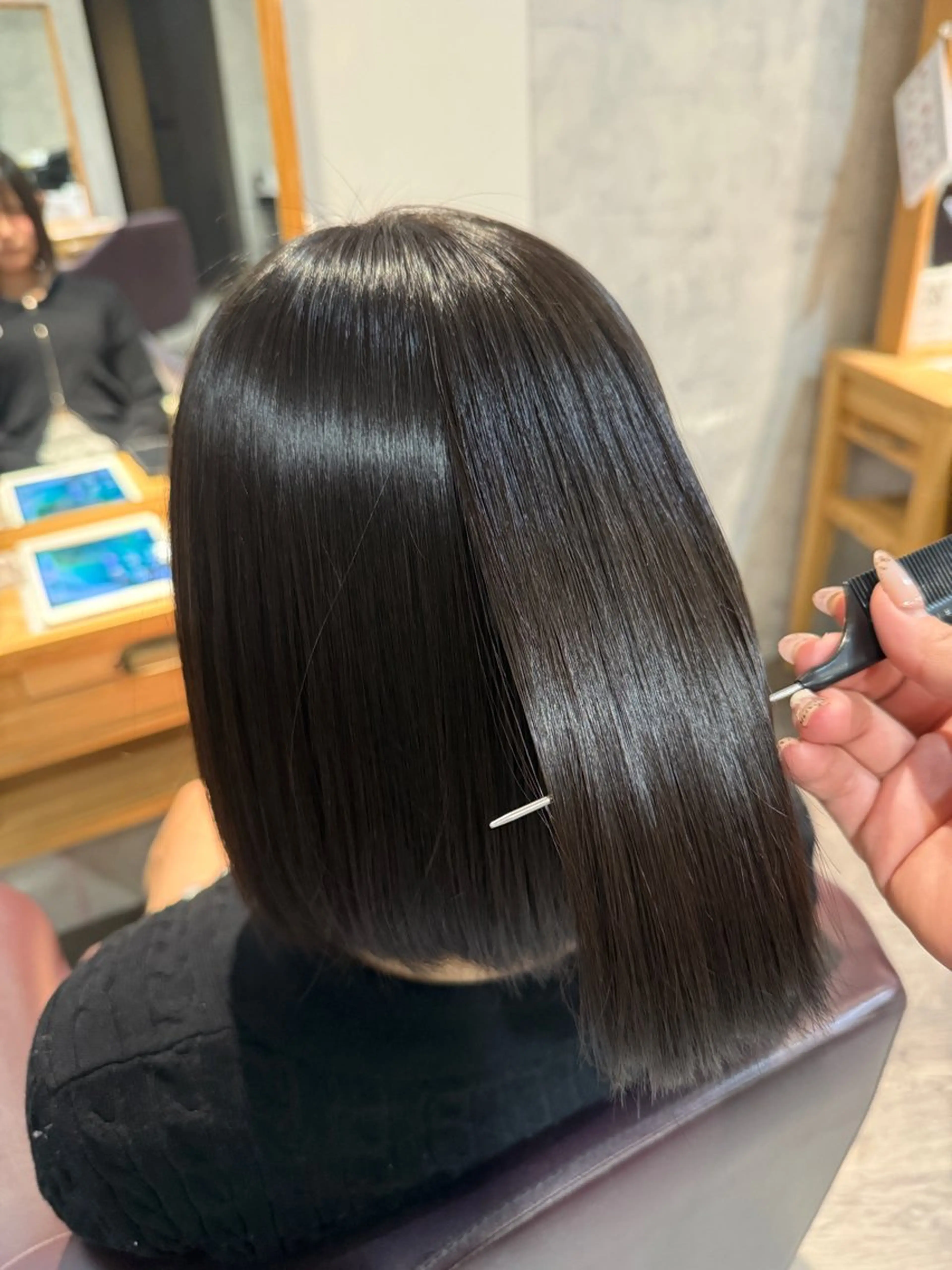 ショート パーマ カット 縮毛矯正 Afinar  乃空（ノア）のヘアスタイル