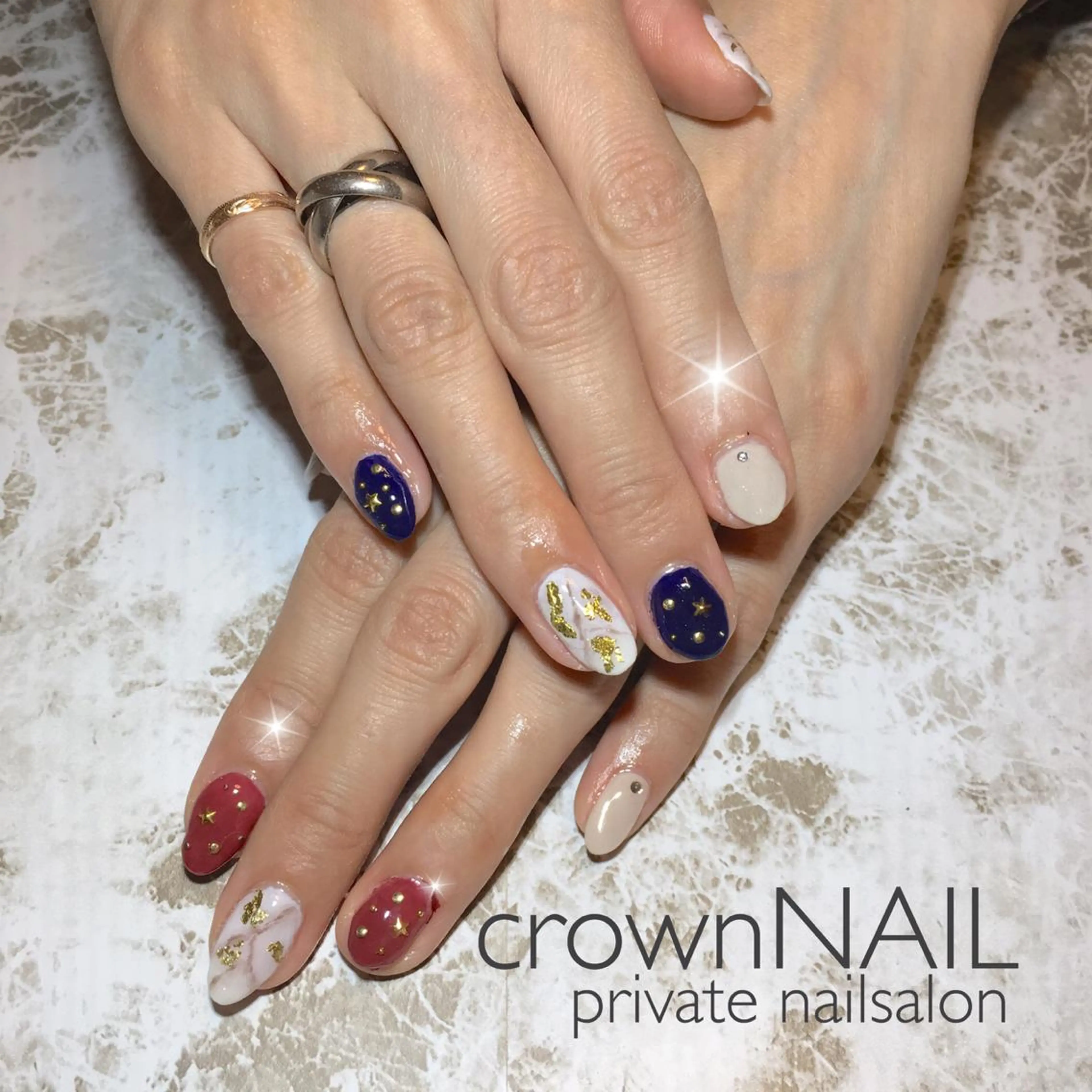 ネイル アートネイル ワンカラーネイル ストーンネイル ensowa✱laf NAILのネイルデザイン