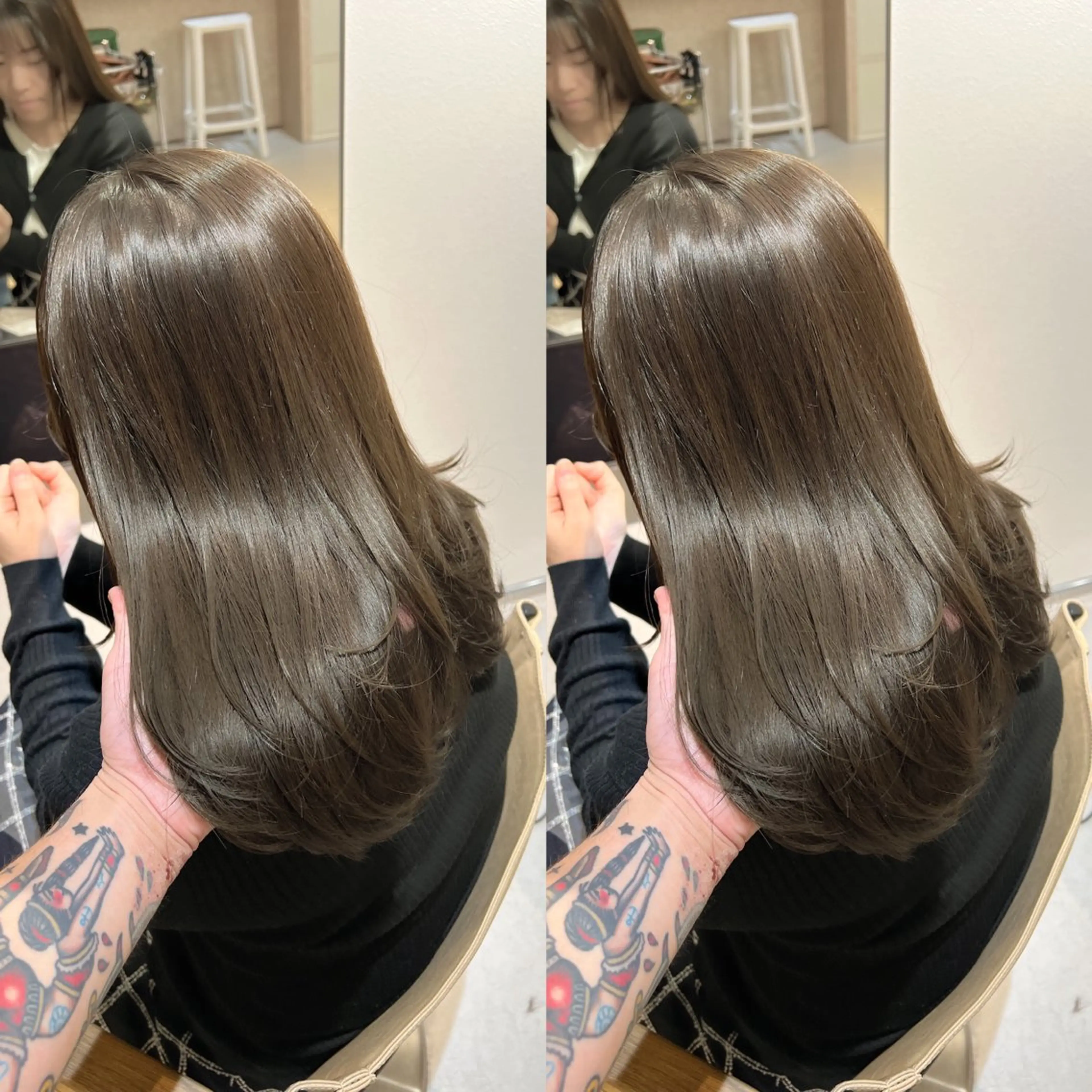 セミロング カラー ヘアアレンジ ✨韓国/外国人風✨ 江原巧のヘアスタイル