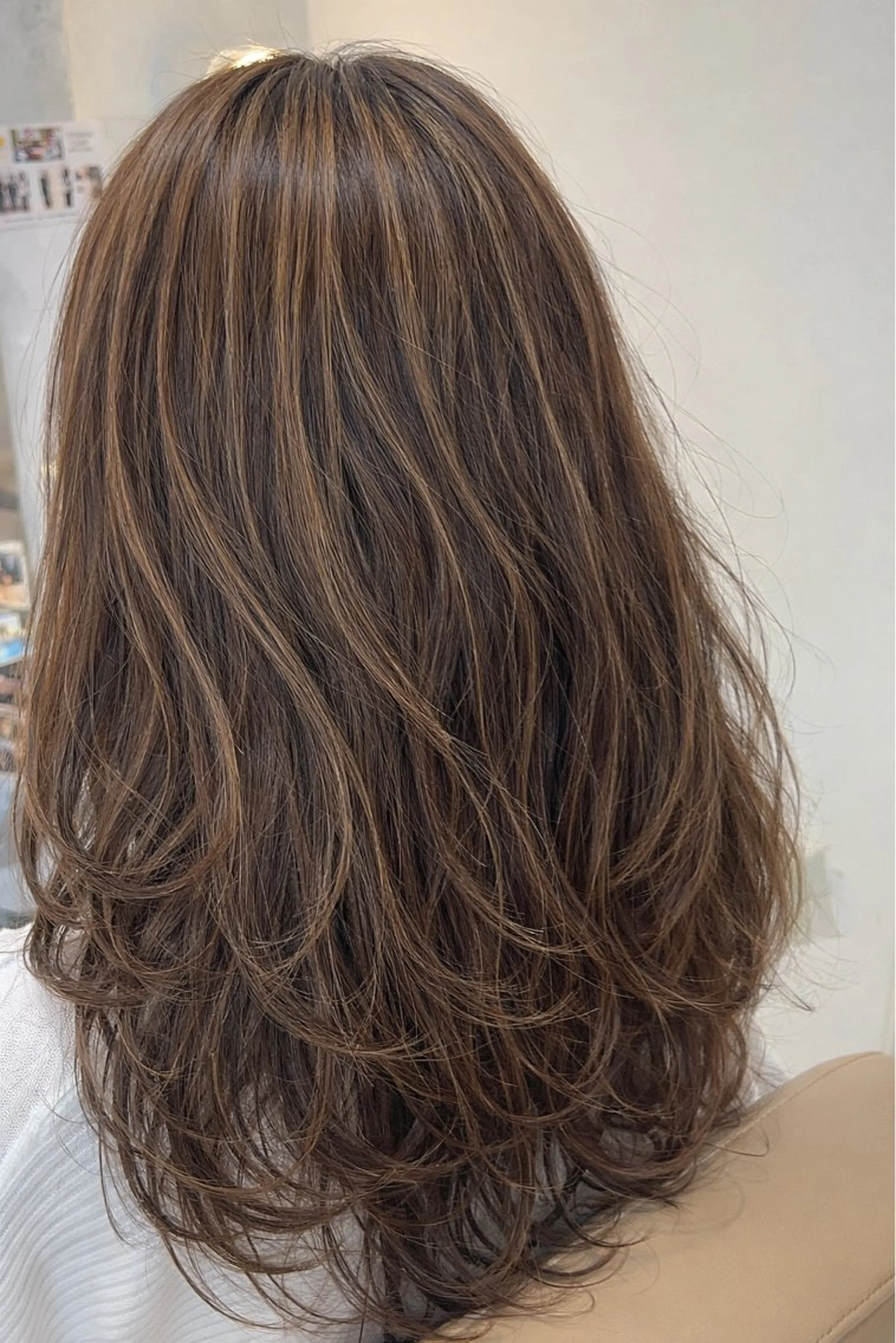ロング カラー レイヤーカット カット 野田阪神/レイヤー/ ハイライト/yuuのヘアスタイル