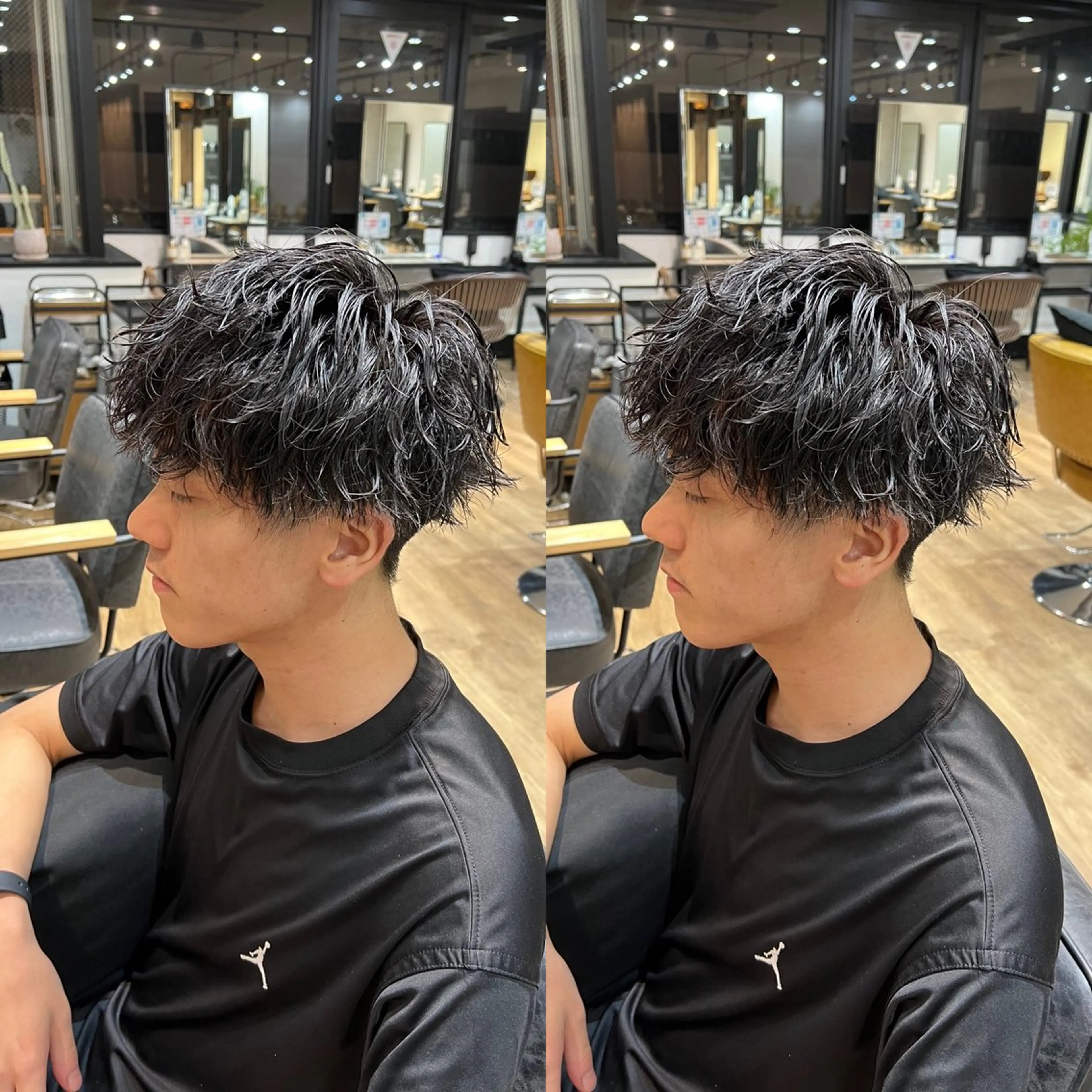 パーマ メンズ カット センターパート ／植田のヘアスタイル