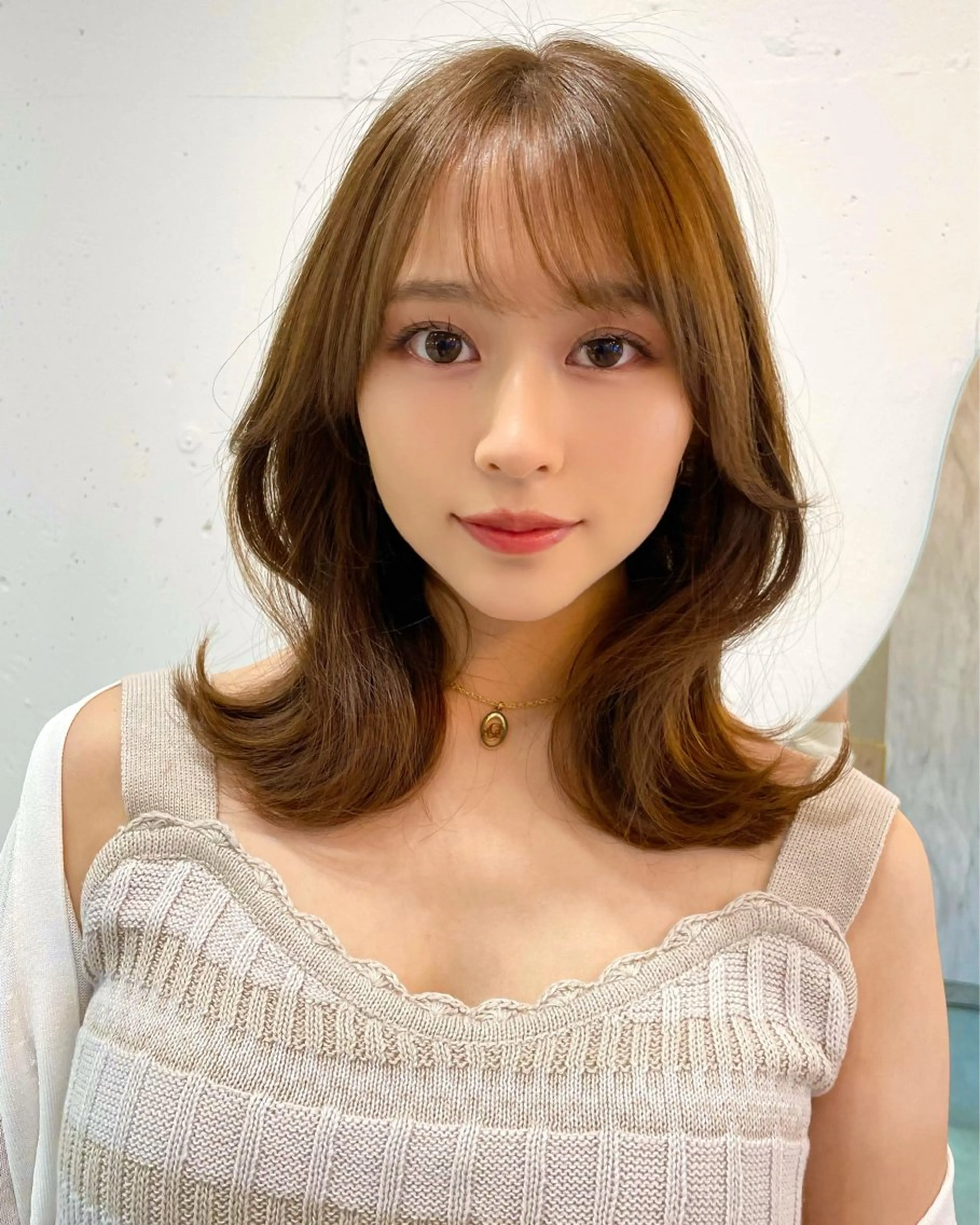 ミディアム カラー カット ヘアカラー トリートメント 韓国ヘア🤍顔周り/ 髪質改善✨/林遼一郎のヘアスタイル