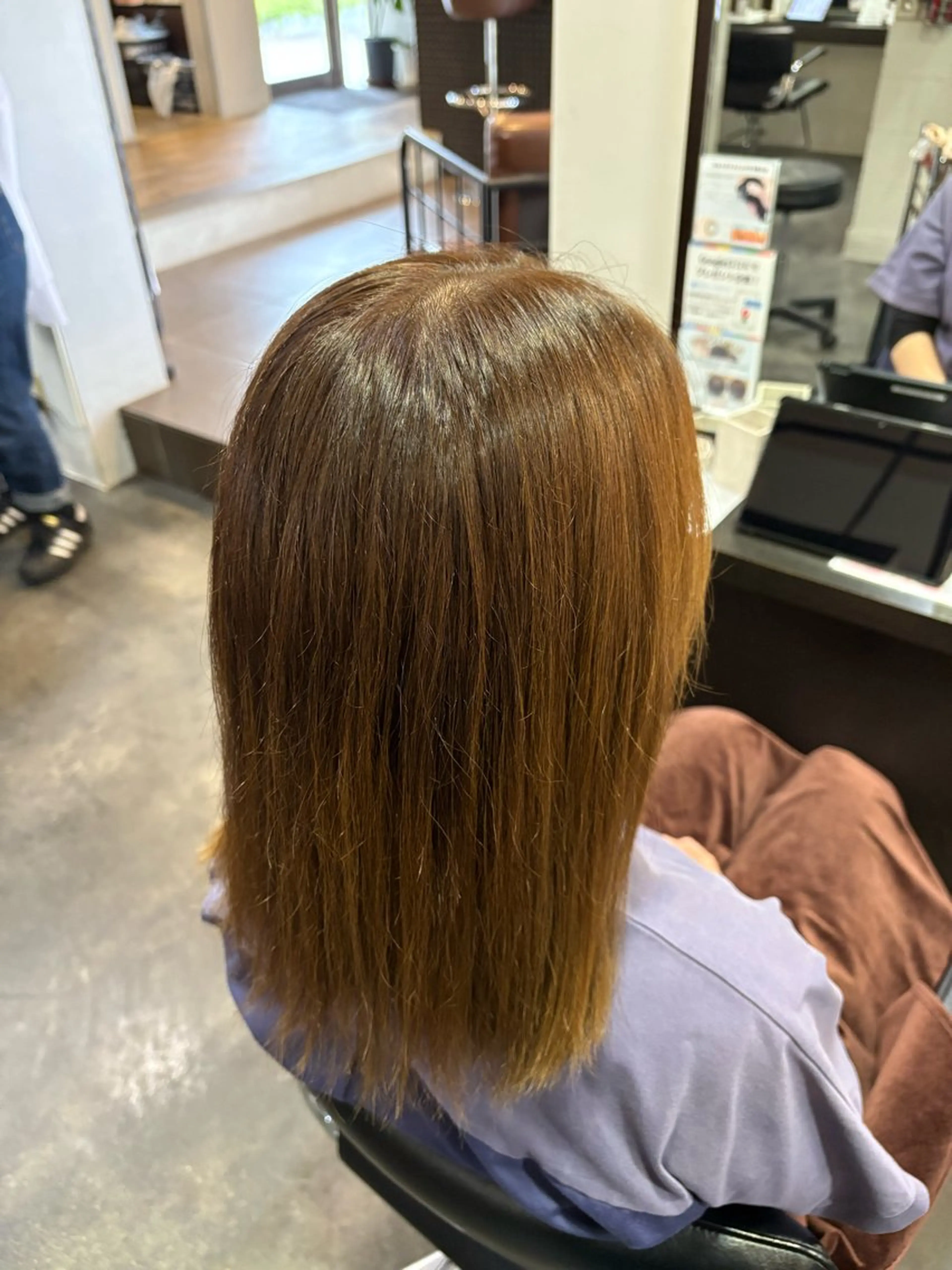 セミロング カラー 奥山 和奏のヘアスタイル