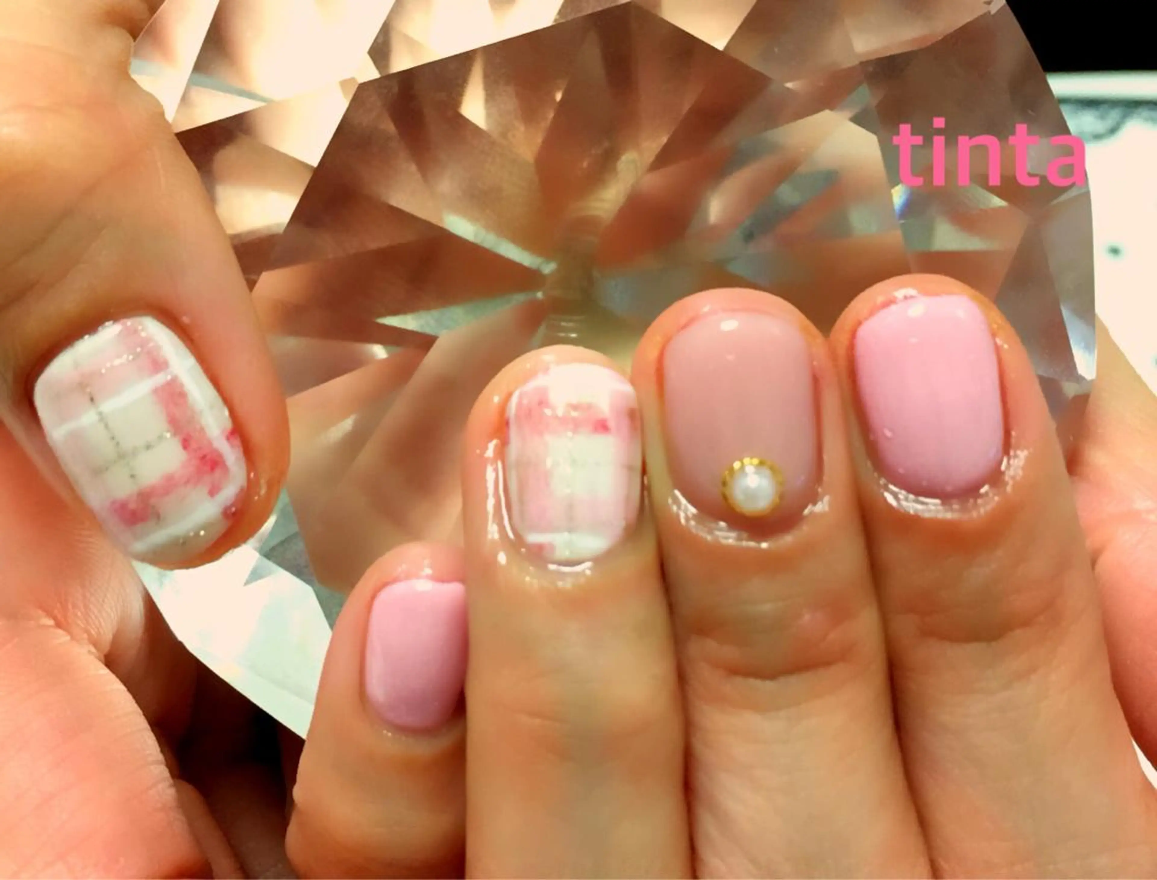 ネイル ピンク ネイルサロン ティンタ所属・馬場 典子のネイルデザイン