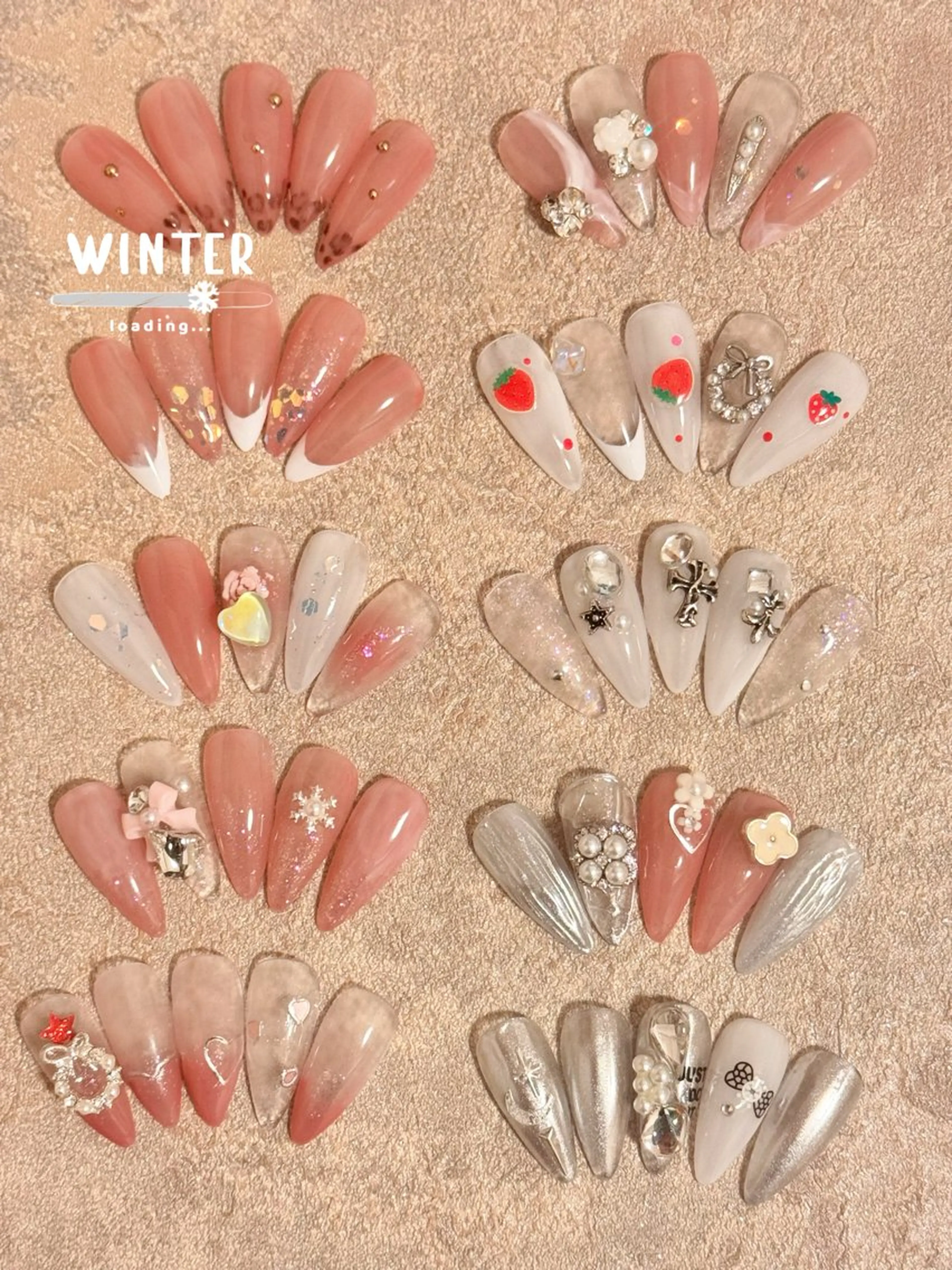 ネイル 冬ネイル ハンドネイル ハンドケア U eのマツエク・マツパデザイン