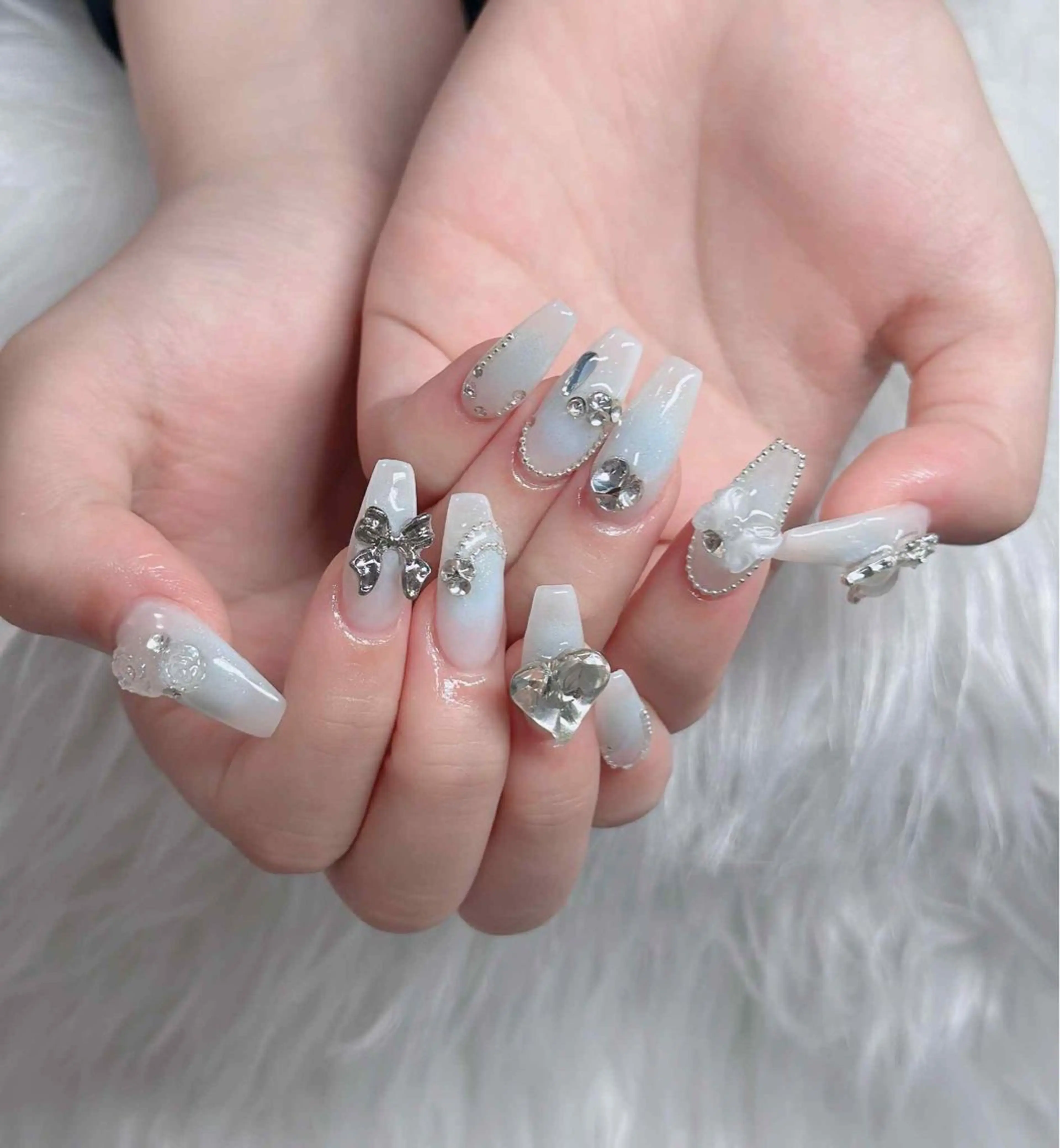 ネイル アートネイル 成人式 ジェルネイル ニュアンスネイル 夏ネイル ハンドネイル neco H.babynailのネイルデザイン