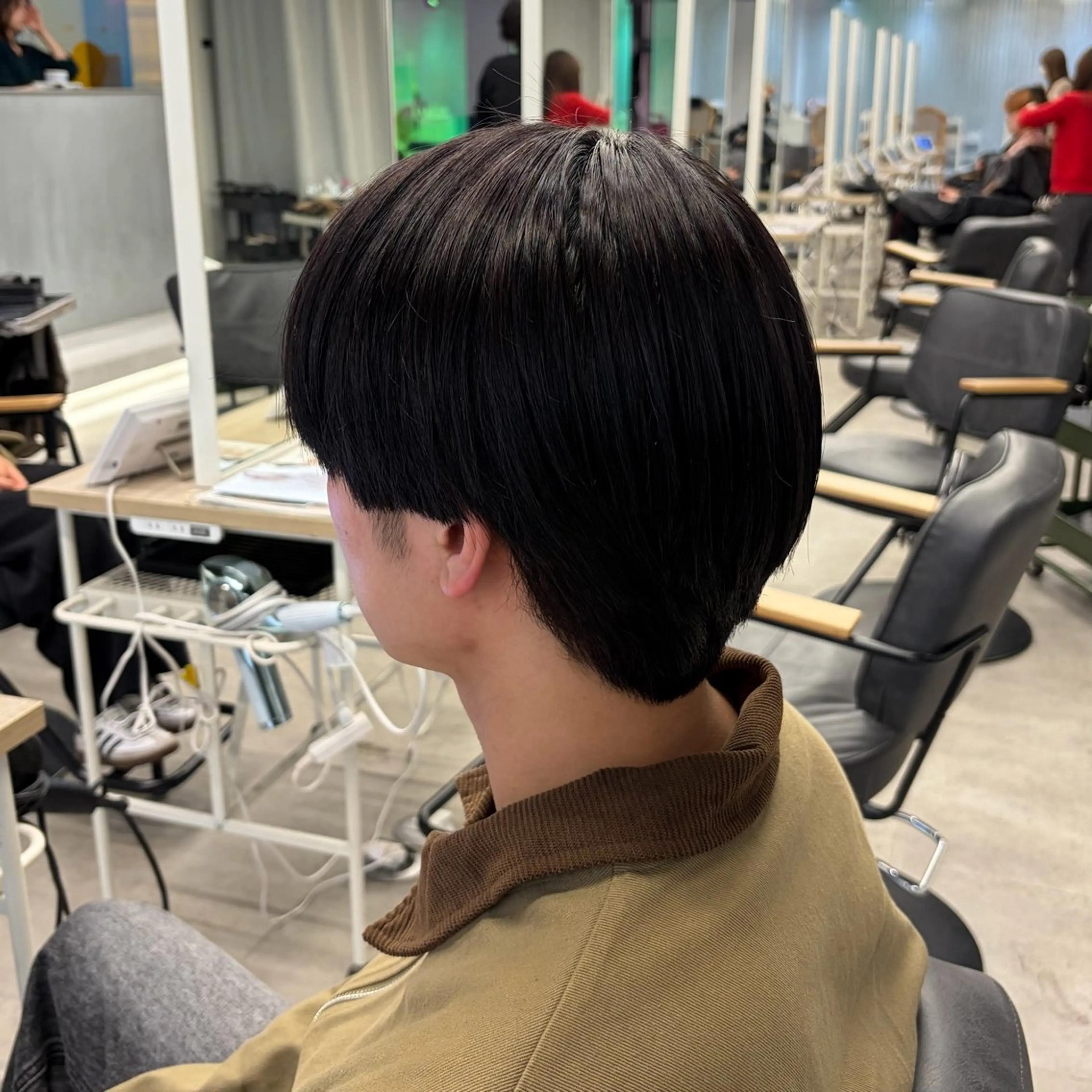 ショート カラー メンズ ヘアカラー ななみ.⋆𝜗𝜚 艶カラー/まつパのヘアスタイル