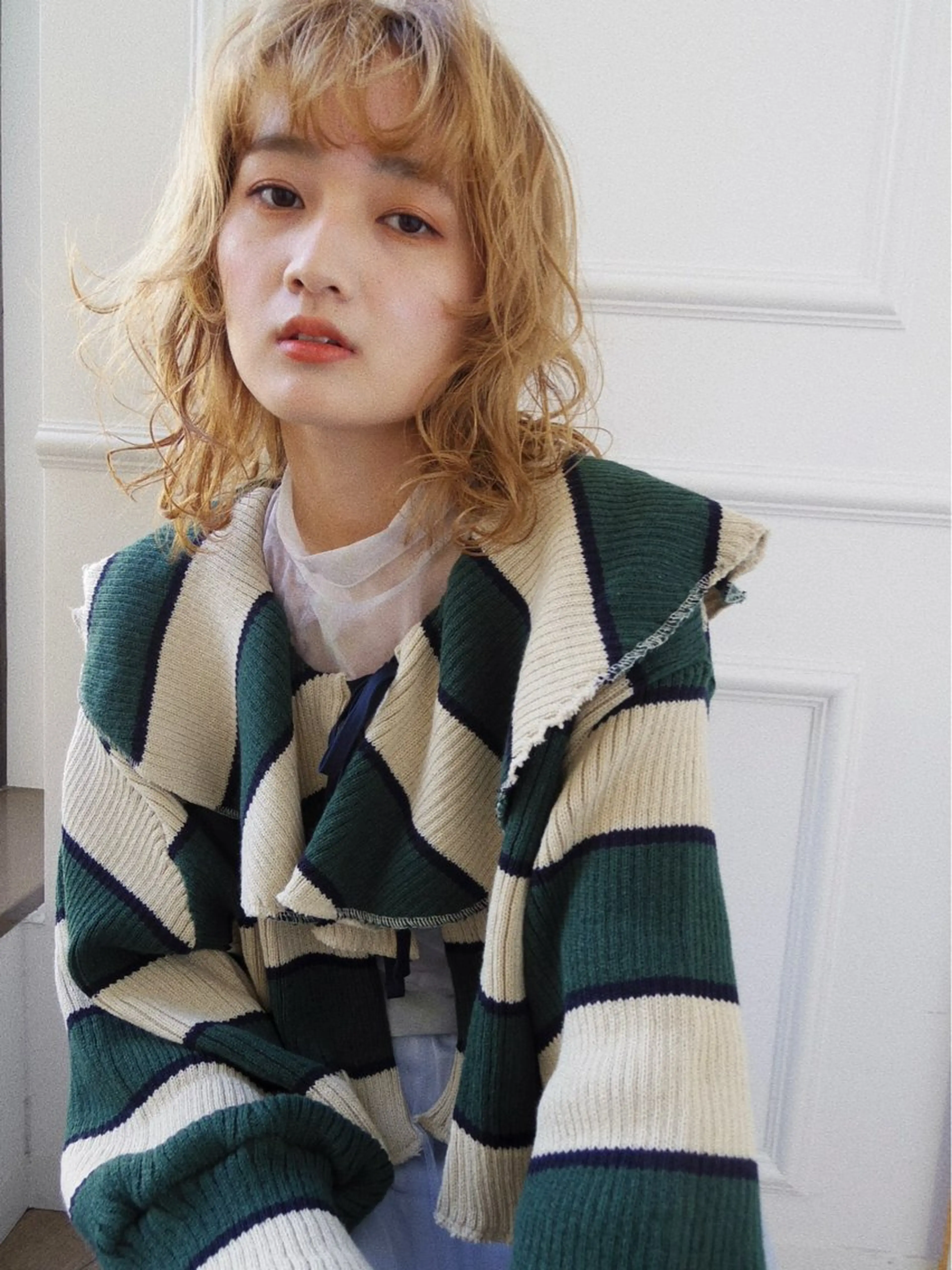 ミディアム カラー パーマ 似合わせカット🌿 前川のヘアスタイル