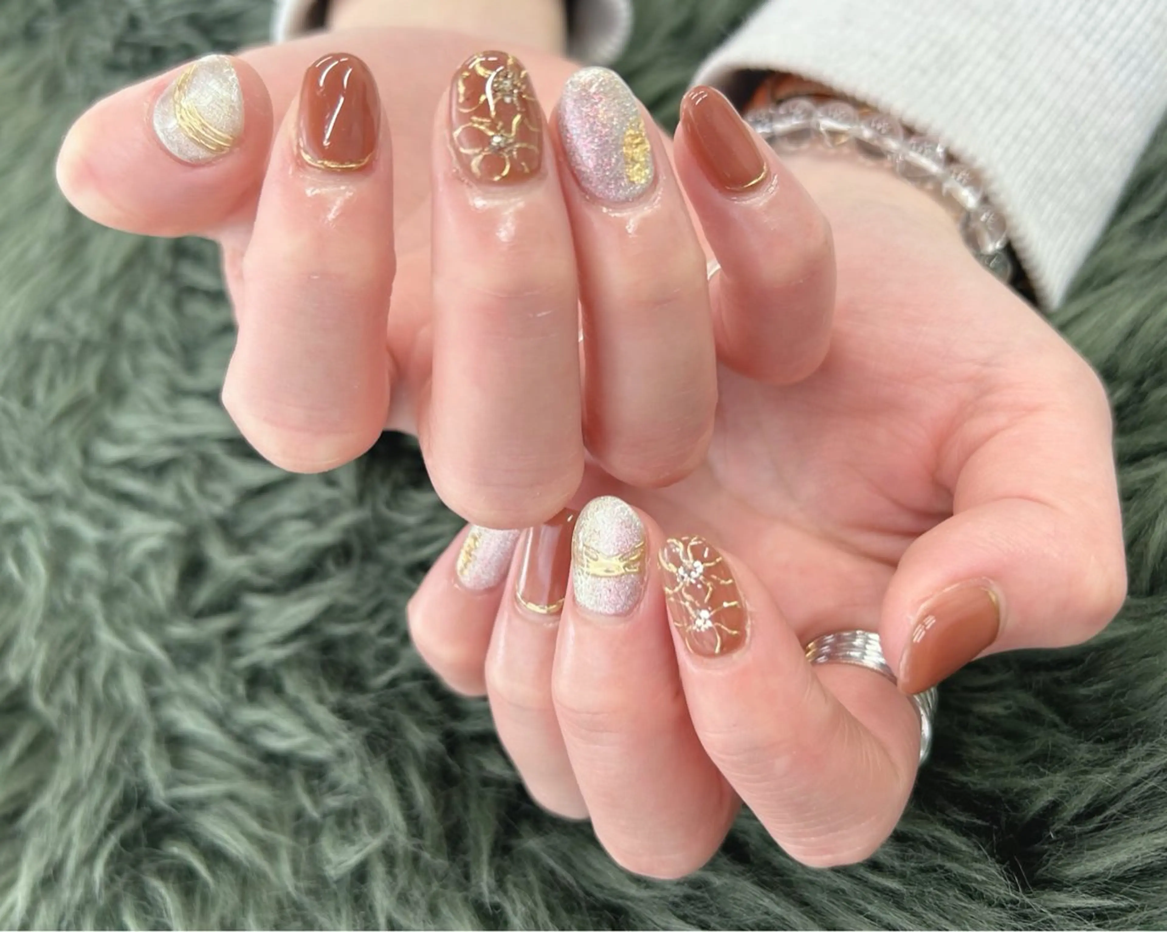 ネイル ミラーネイル ハンドネイル Nail Salon agré所属・agré ネイルサロン　アグレのネイルデザイン