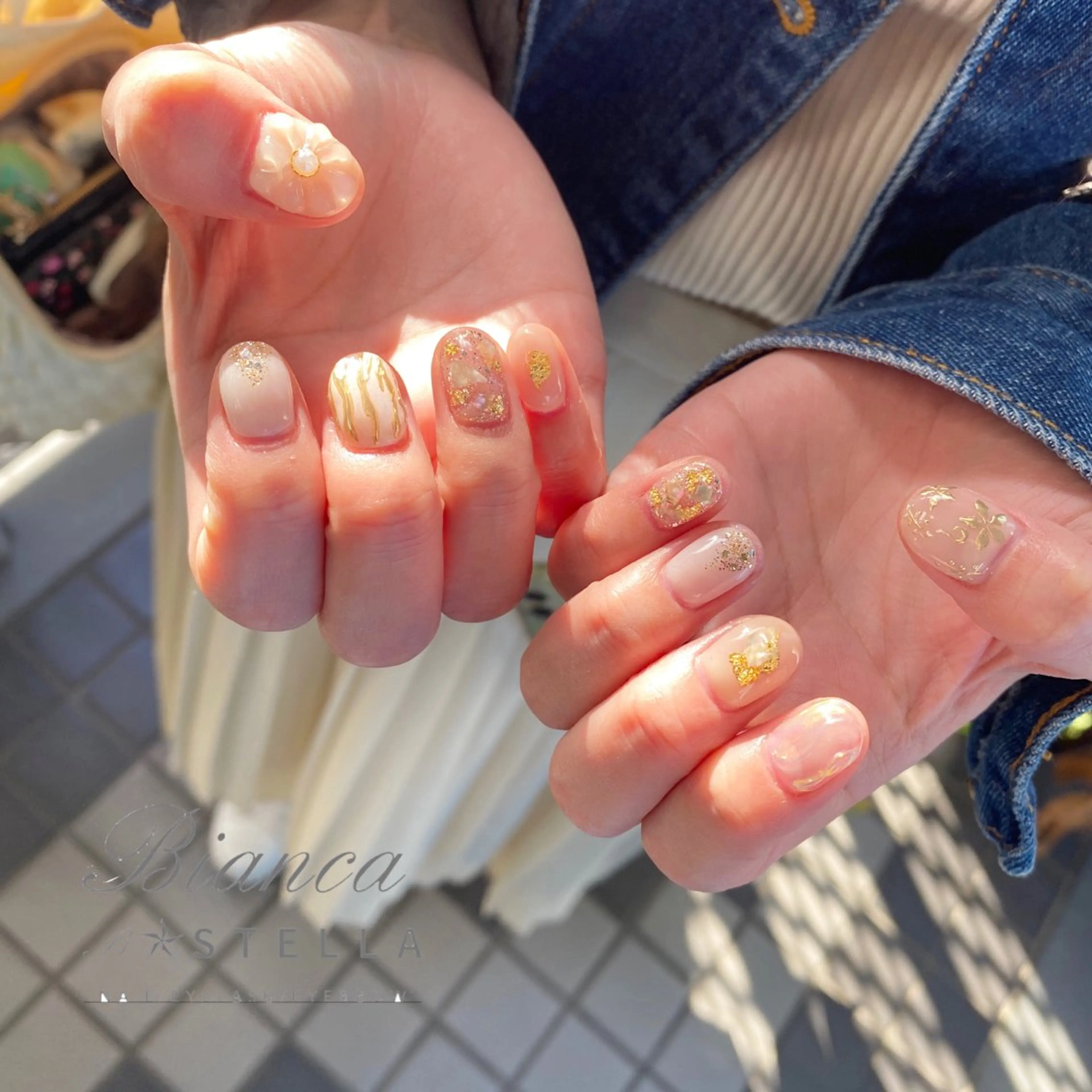 ネイル ハンドネイル Bianca🩶 TAMIYAのネイルデザイン