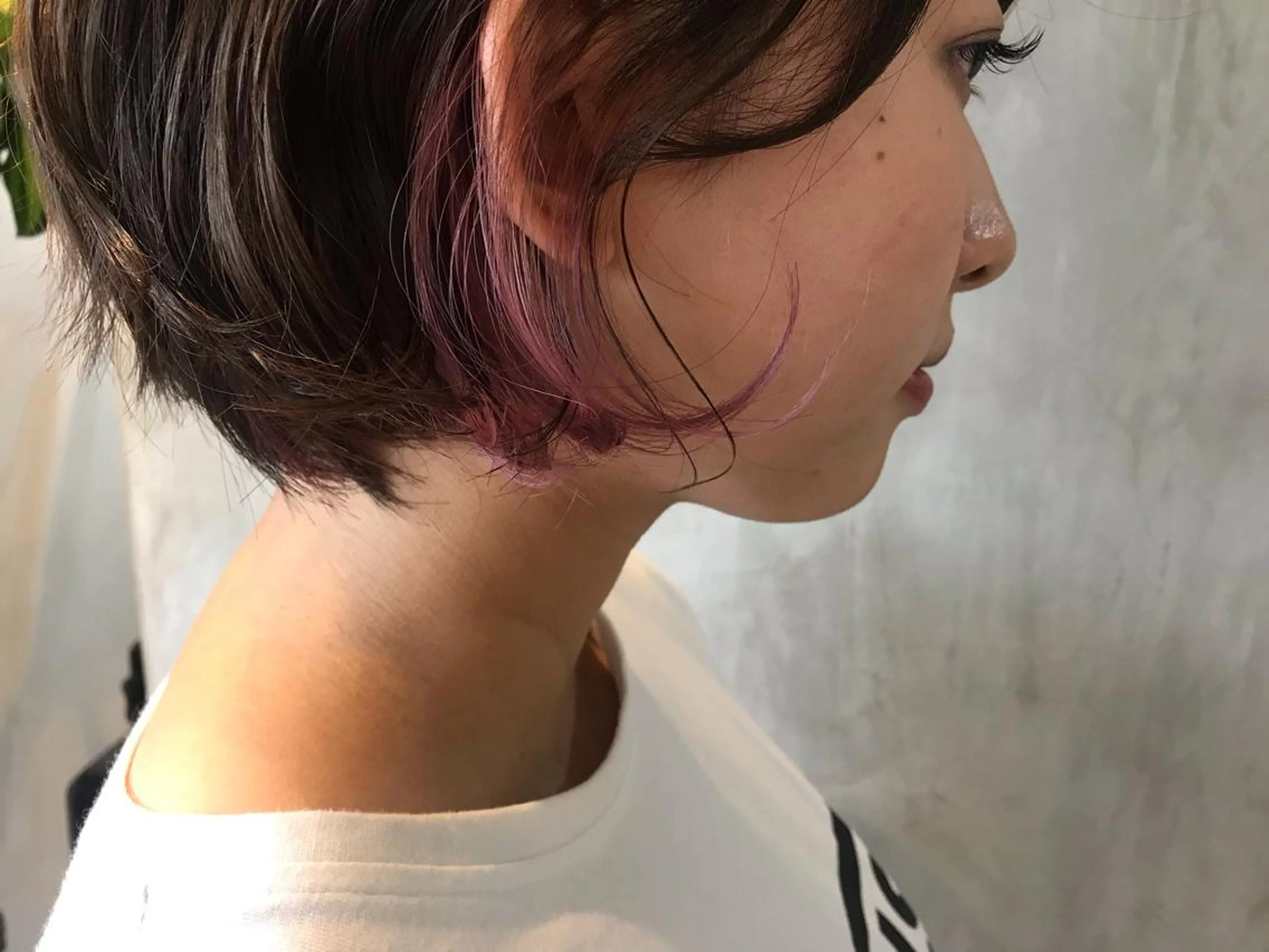 ショート カラー ヘアアレンジ インナーカラー ラベンダーカラー ピンクカラー ピンクラベンダー stylist/蛯谷 珠里のヘアスタイル