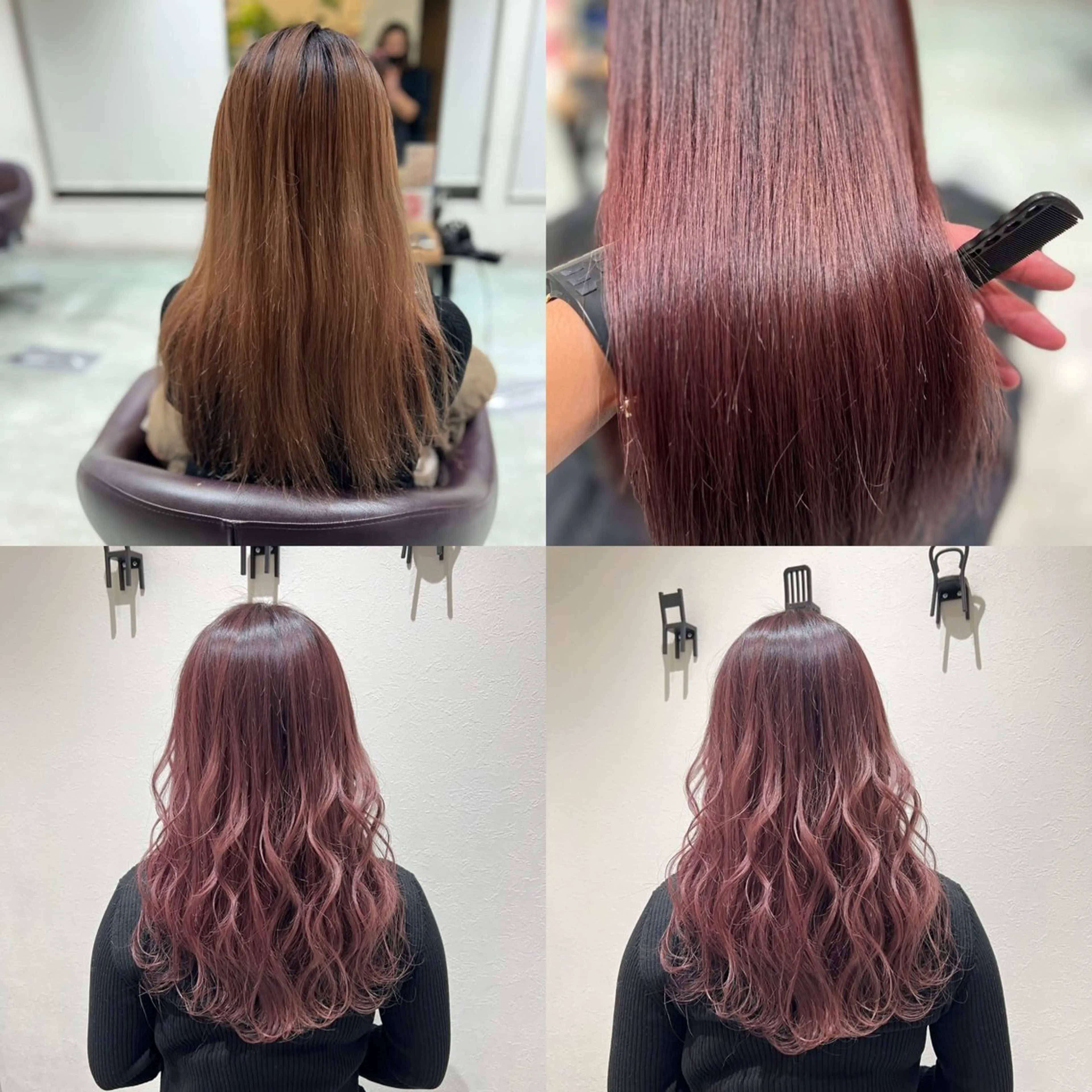 ロング Aile所属・酸性ストレート／カラ ー/山下高明のヘアスタイル