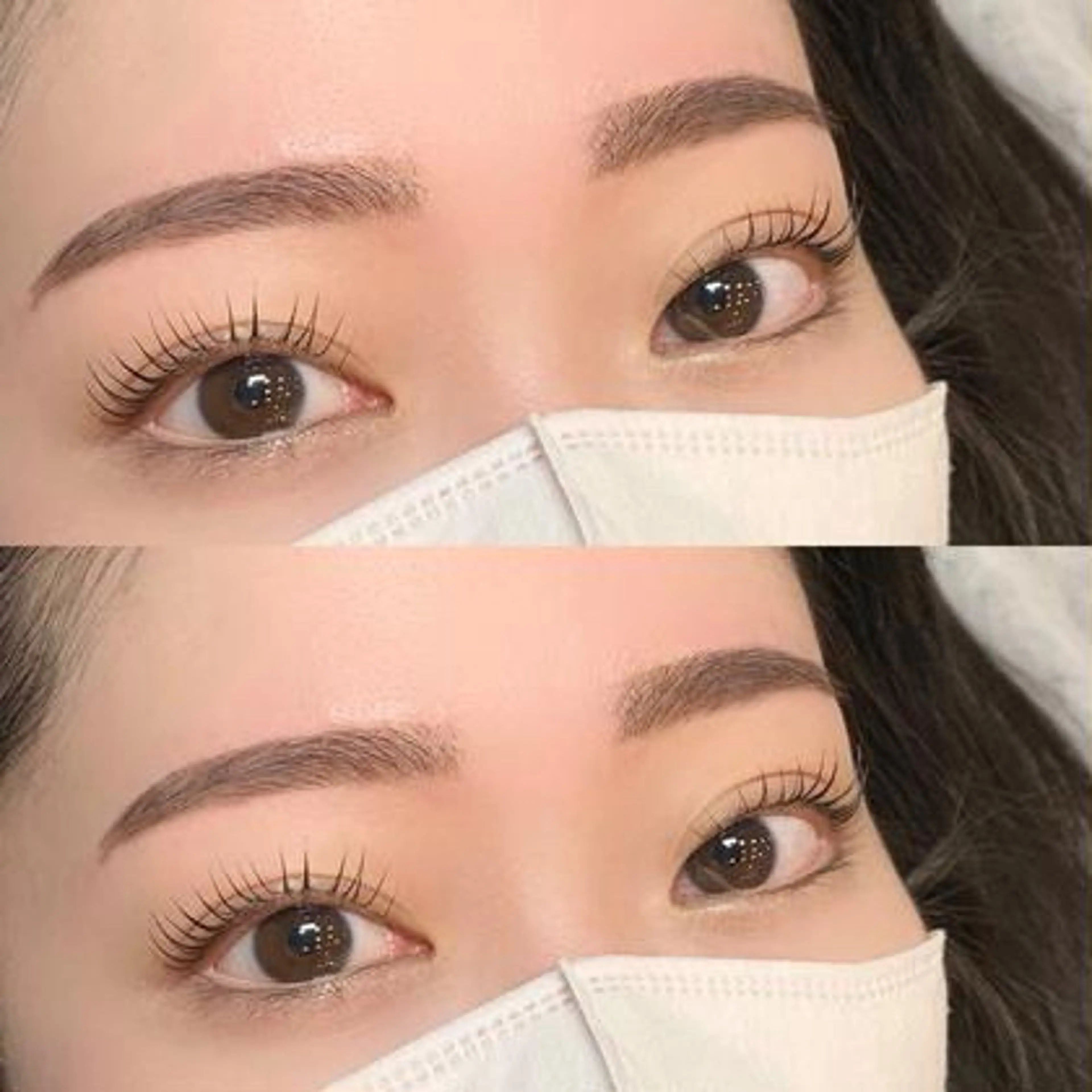 大人気❣️韓国美人眉に🌹アジアンブロウリフトで、眉毛にパーマ(ワックス脱毛込み)をかけ、間引き込みで形を作ります❣️の写真