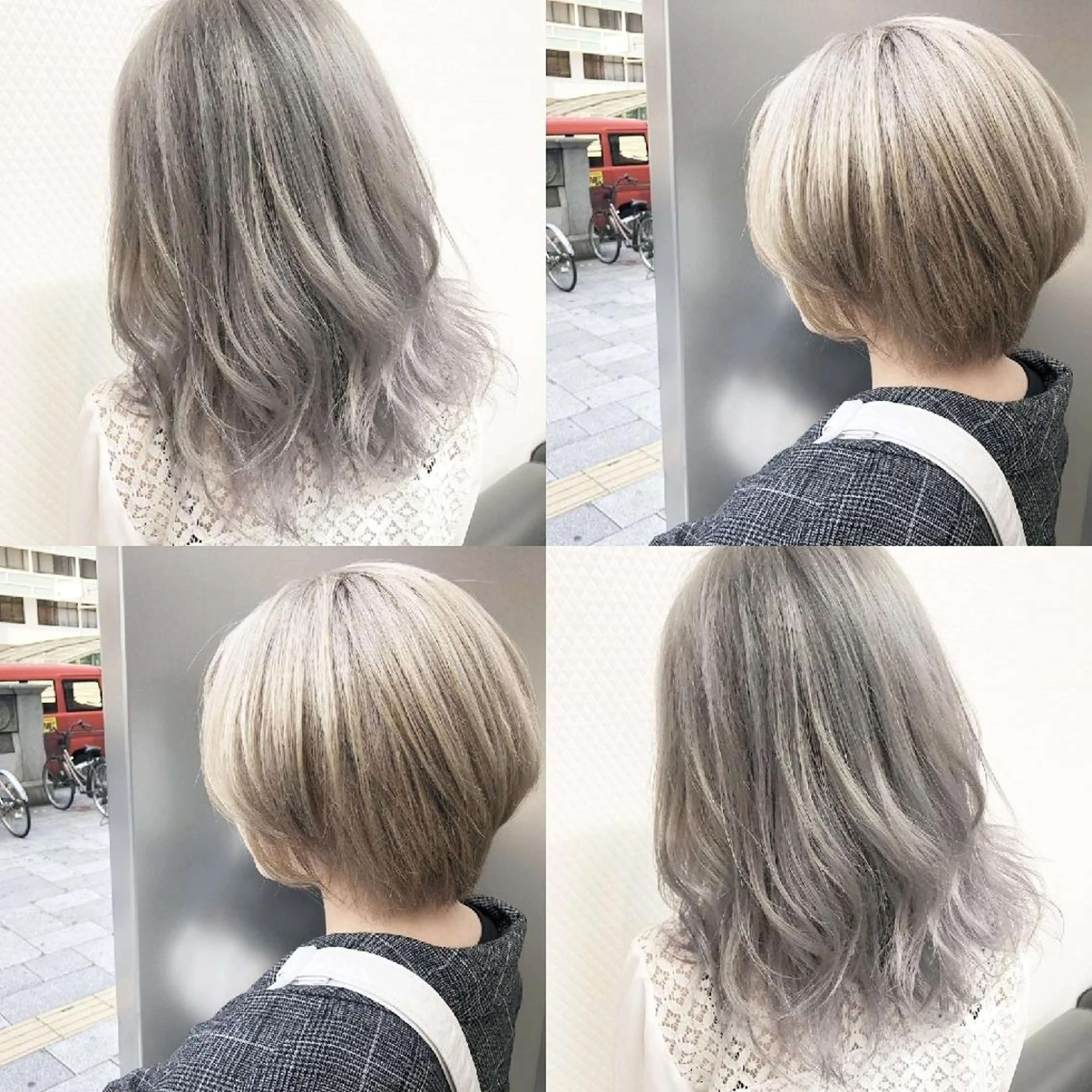 ミディアム カラー 竹内啓太 ボブのヘアスタイル