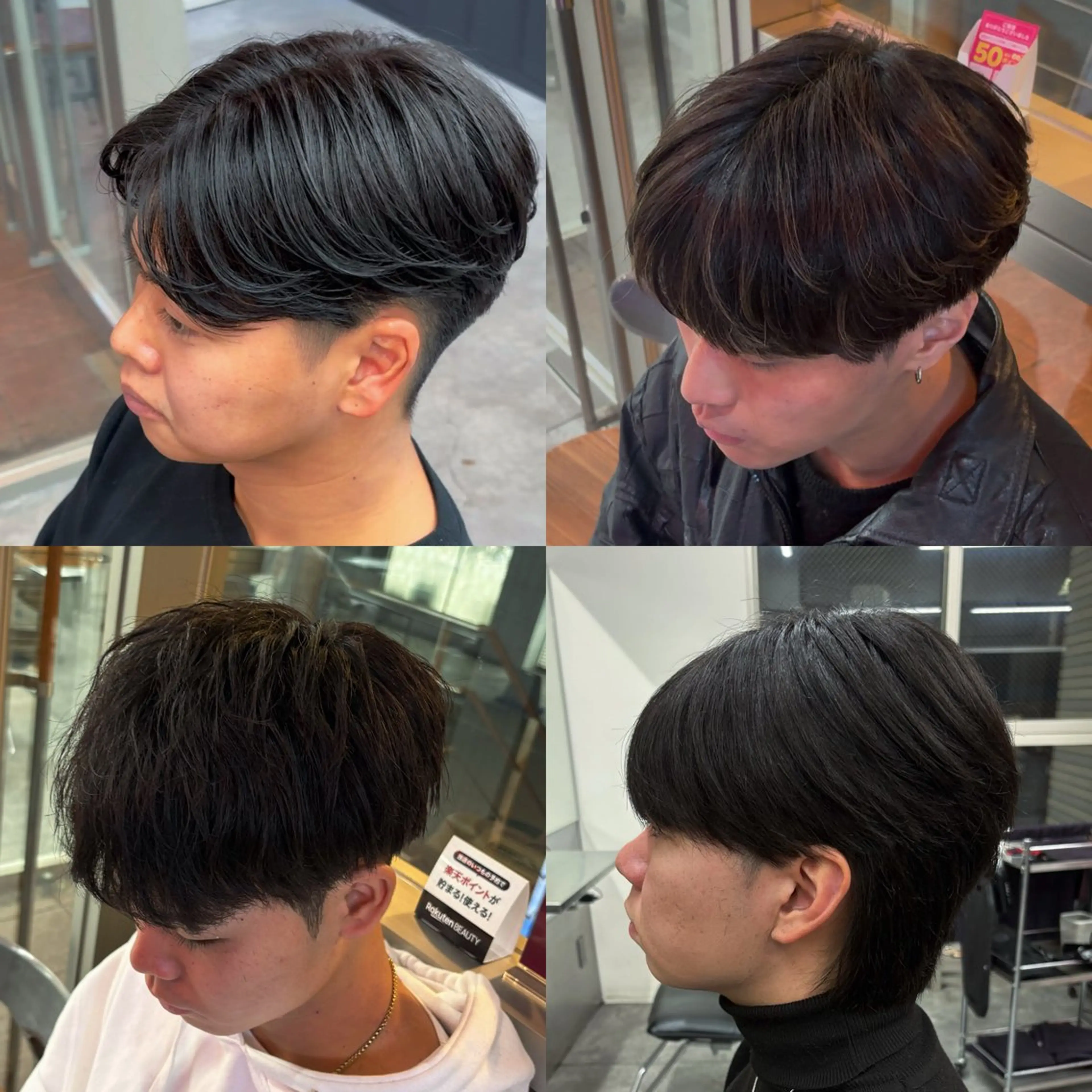 ミディアム カラー パーマ メンズ カット ヘアセット メンズパーマ特化 🔥韓国ヘア職人🔥のヘアスタイル