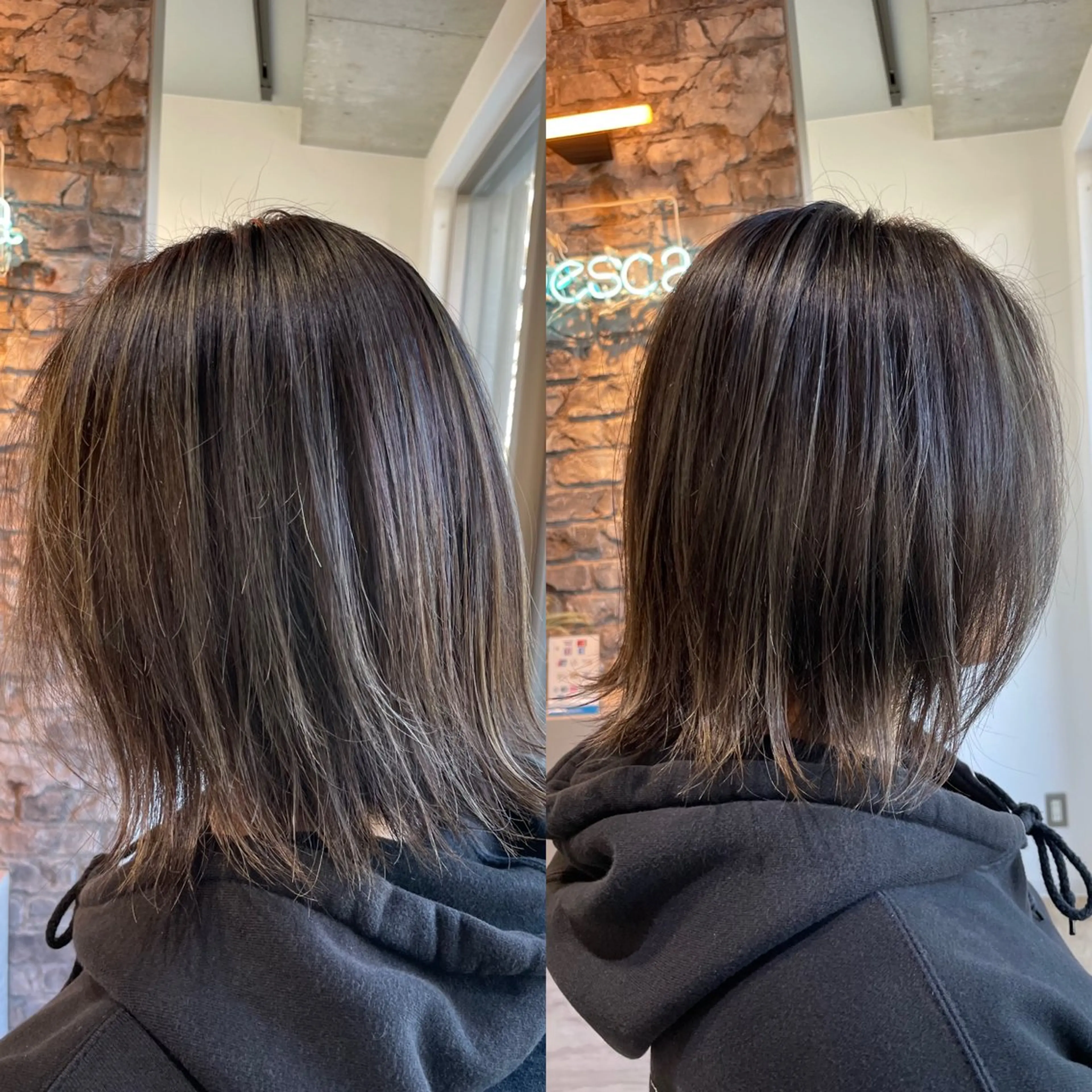 ミディアム カット ヘアカラー トリートメント 加藤 泰輔のヘアスタイル