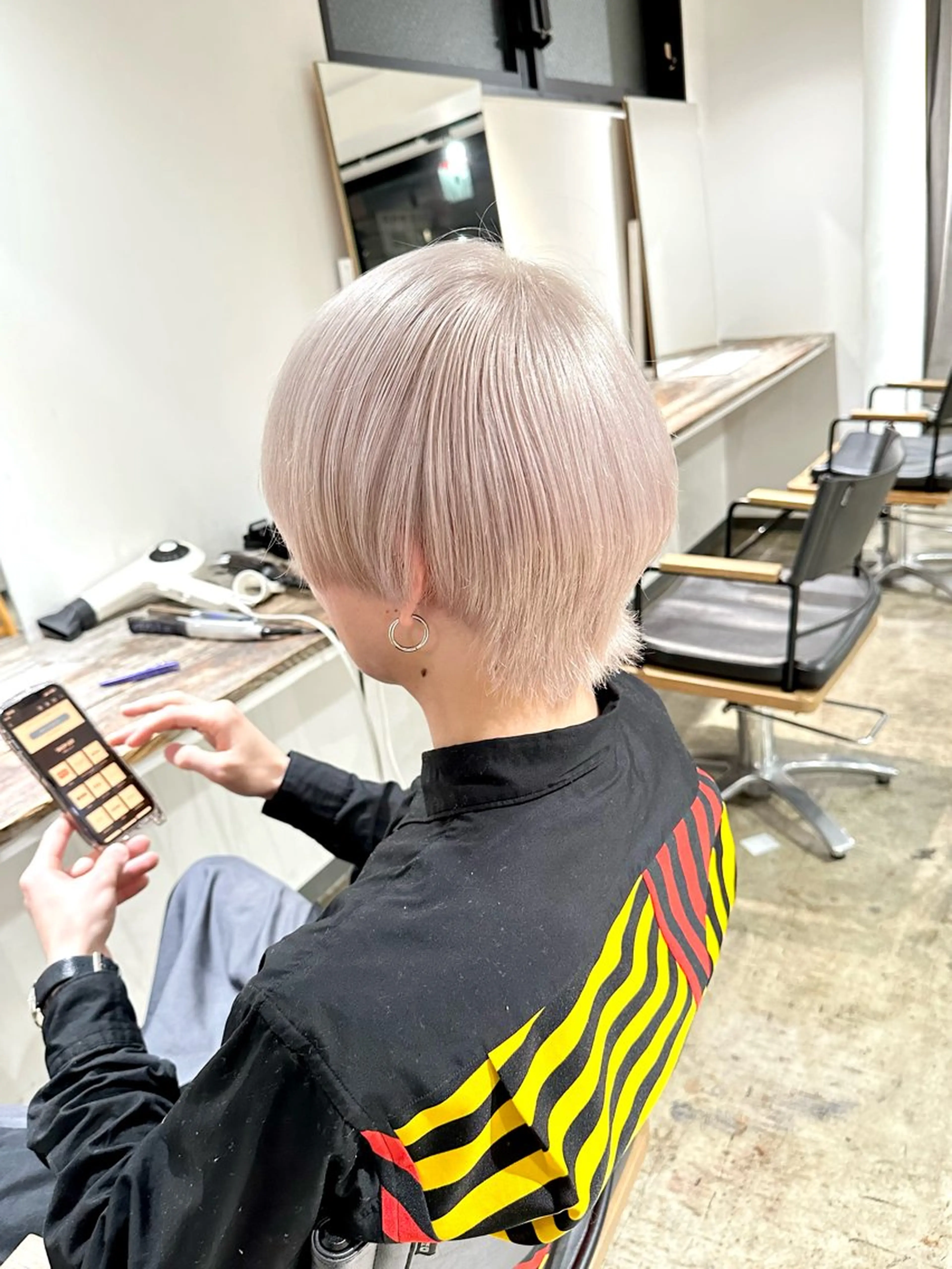 メンズ メンズブリーチ メンズハイトーン マッシュウルフ マッシュ メンズパーマ カット ヘアカラー トリートメント 骨格補正施術/メンズ 専門美容師/YUYAのヘアスタイル