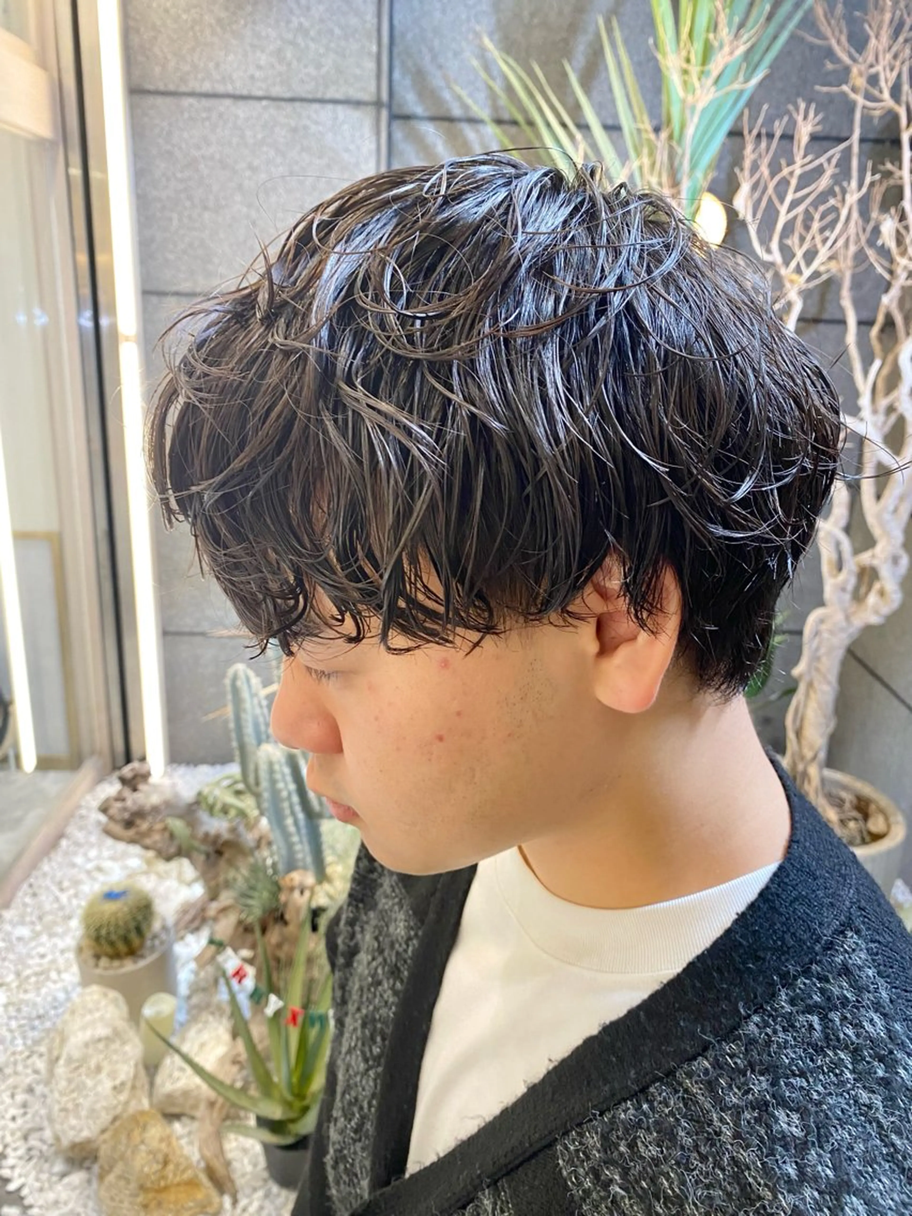 ショート パーマ メンズ カット パーマ 酸スト/フェザー パーマ/三谷海斗のヘアスタイル