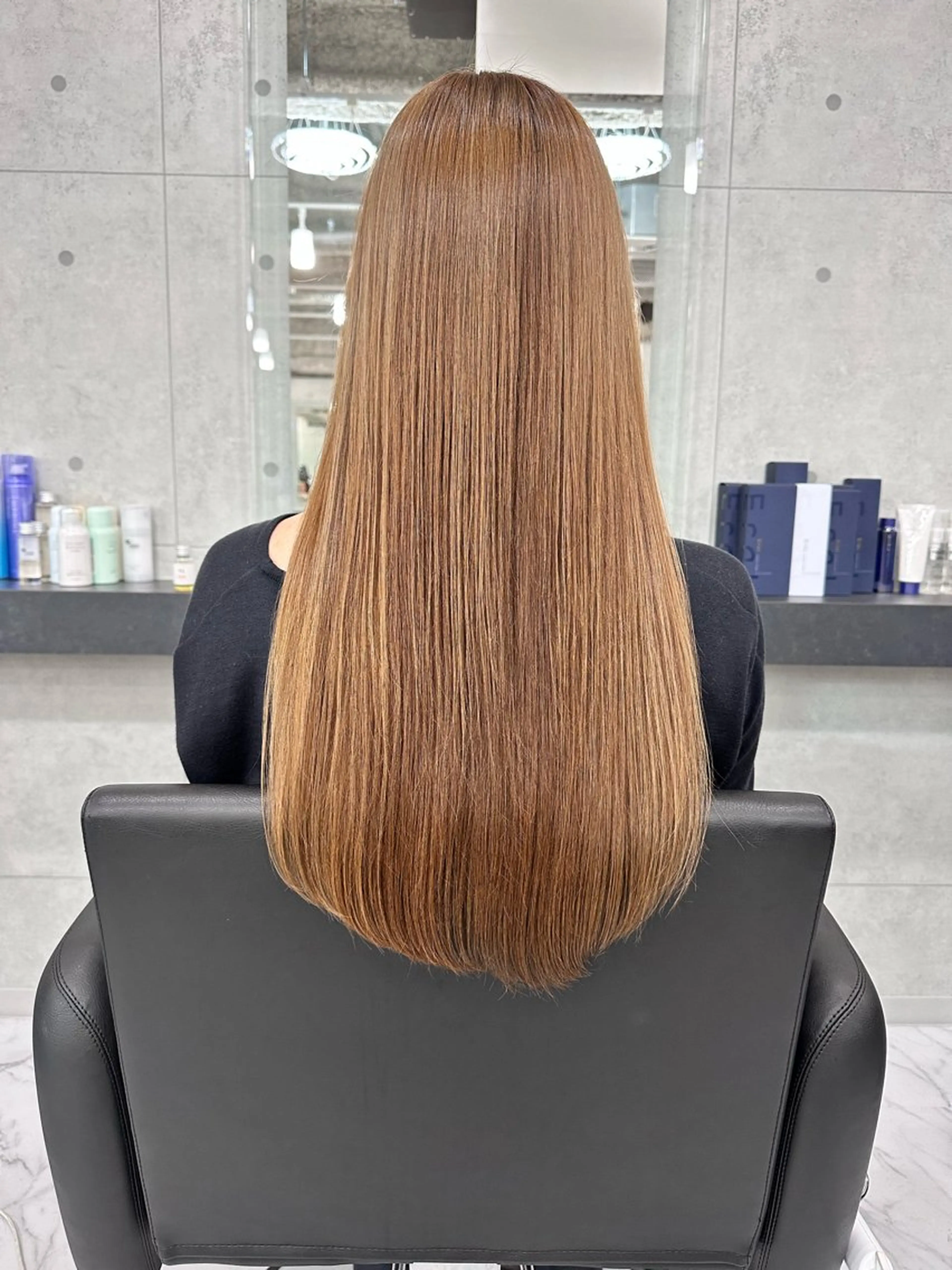 ミディアム ハイライト 髪質改善 小顔カット Endearing 銀座/レイヤーカットのヘアスタイル