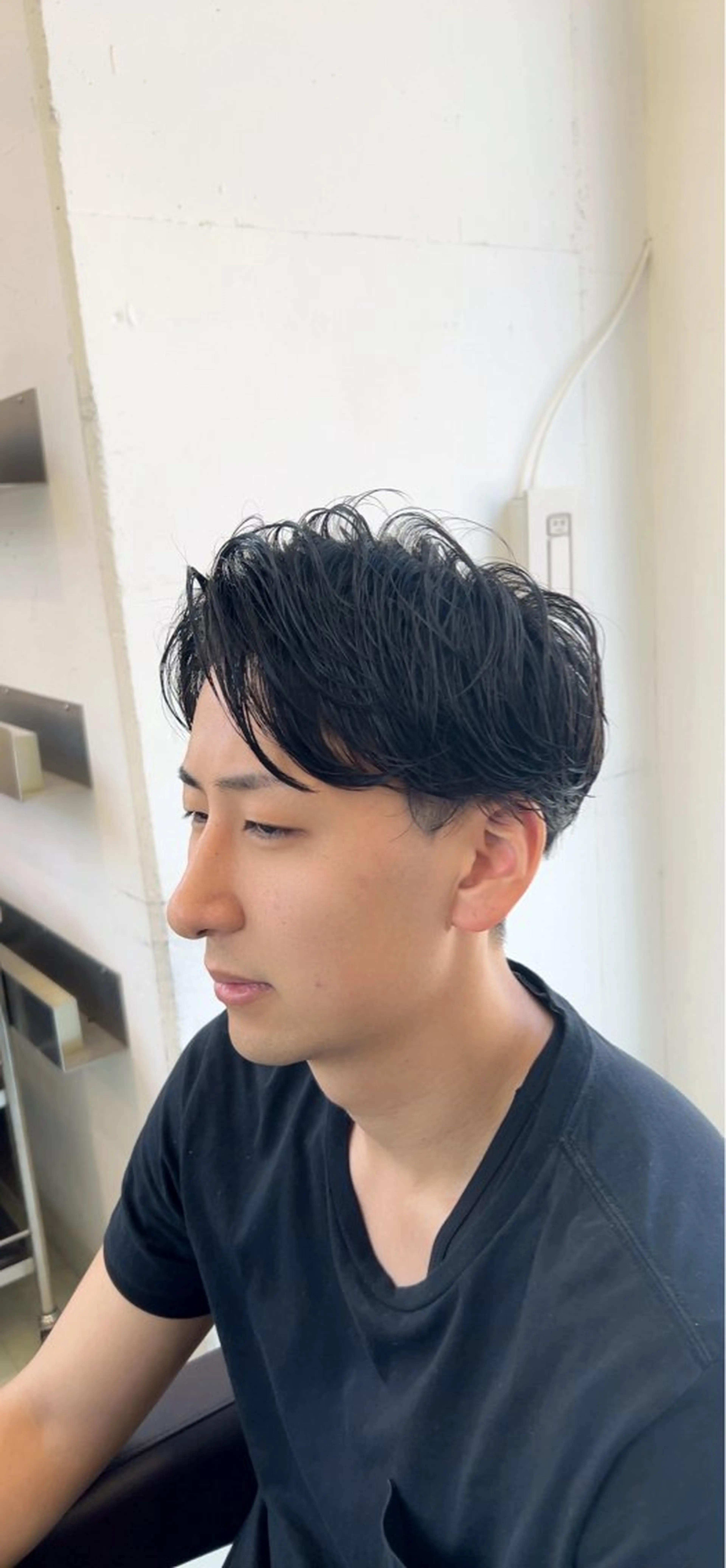 メンズカット、毛流れパーマ、まつ毛パーマ、眉カットの写真