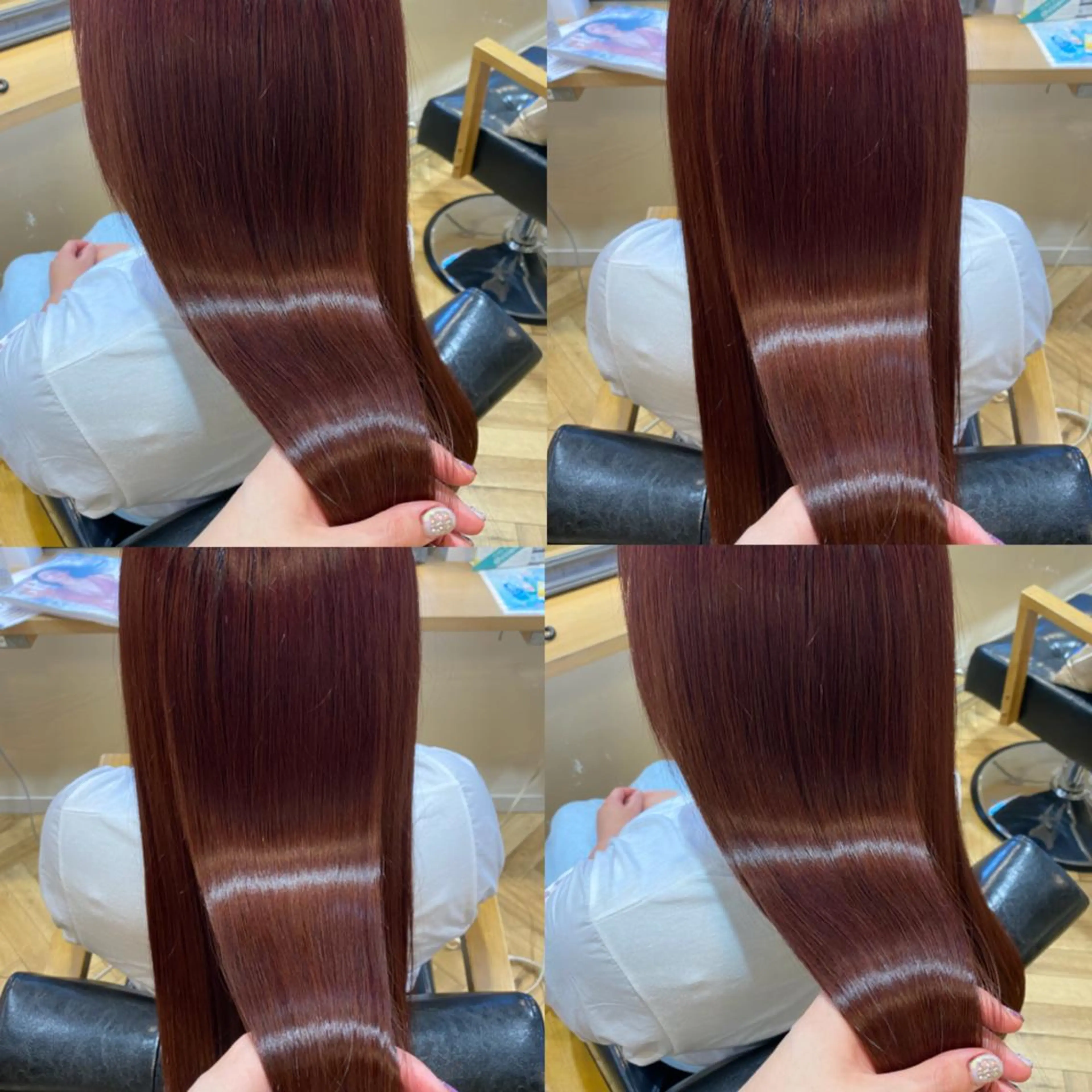 ロング カラー ベージュカラー ピンクカラー ピンクベージュ 艶カラー/韓国顔周り 🎀mamiのヘアスタイル