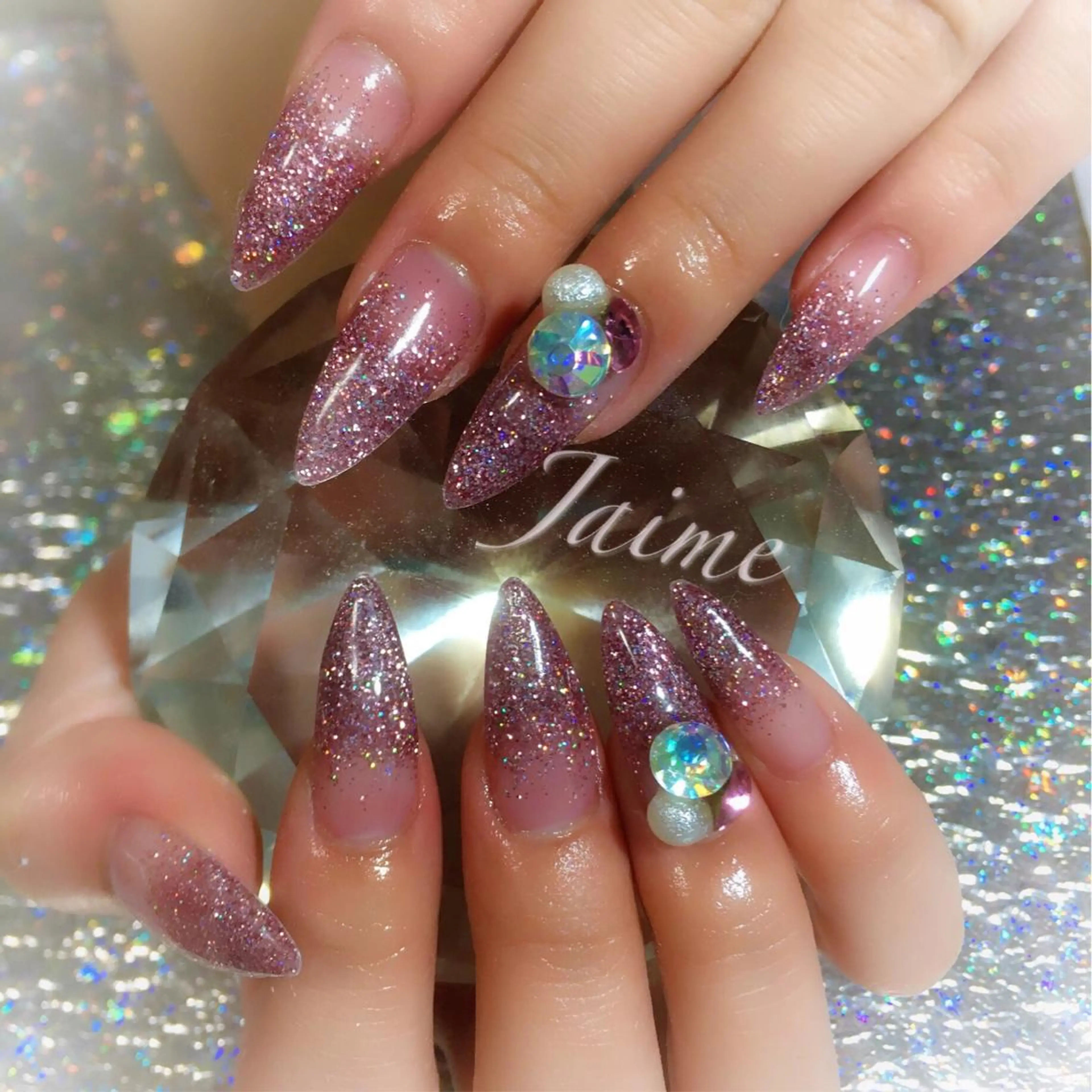 ロング ネイル ハンドネイル Jaime Yuiのネイルデザイン