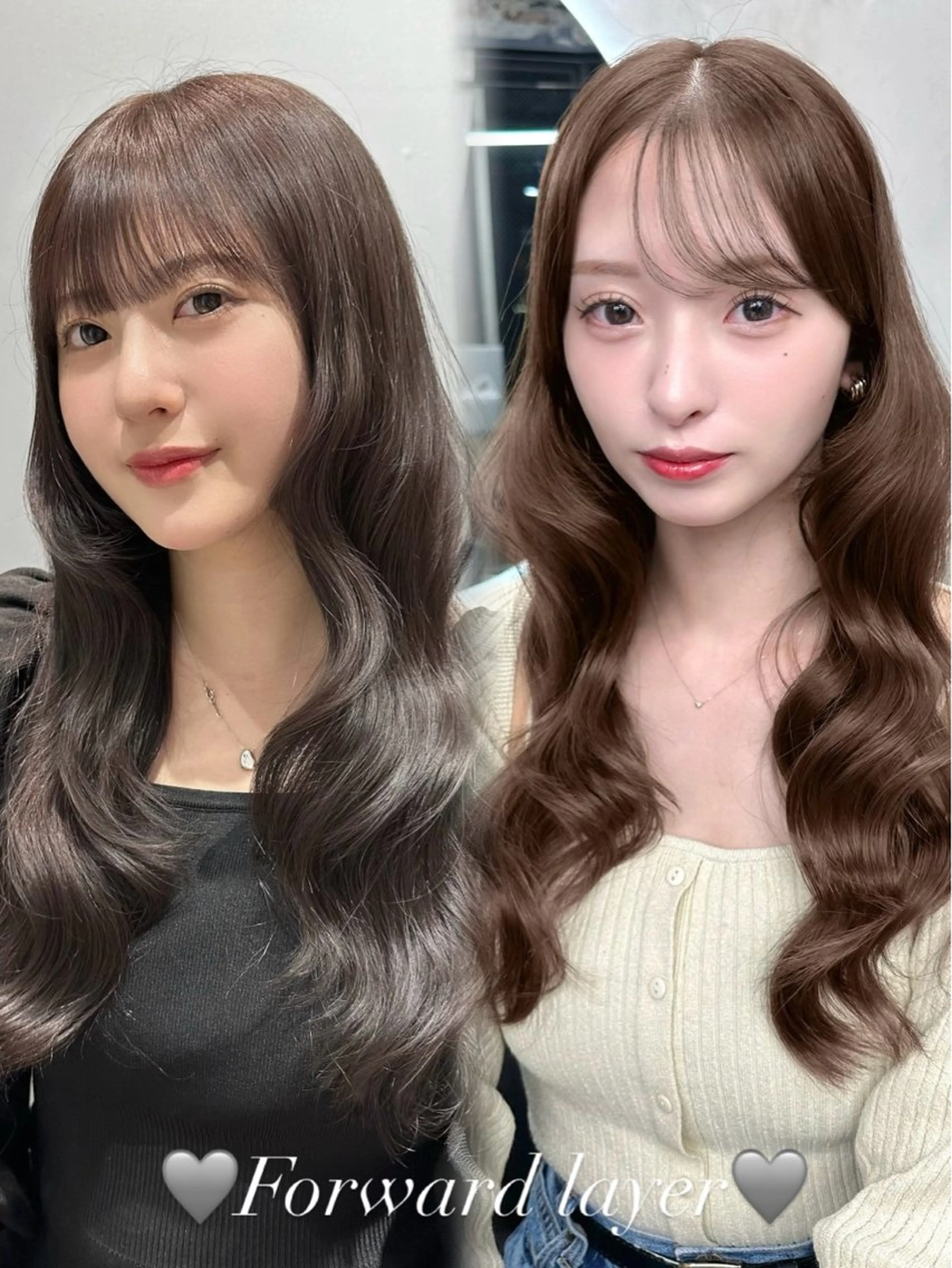 ロング カット ヘアカラー トリートメント 韓国/ワンホンヘア 髪質改善/MaCoのヘアスタイル