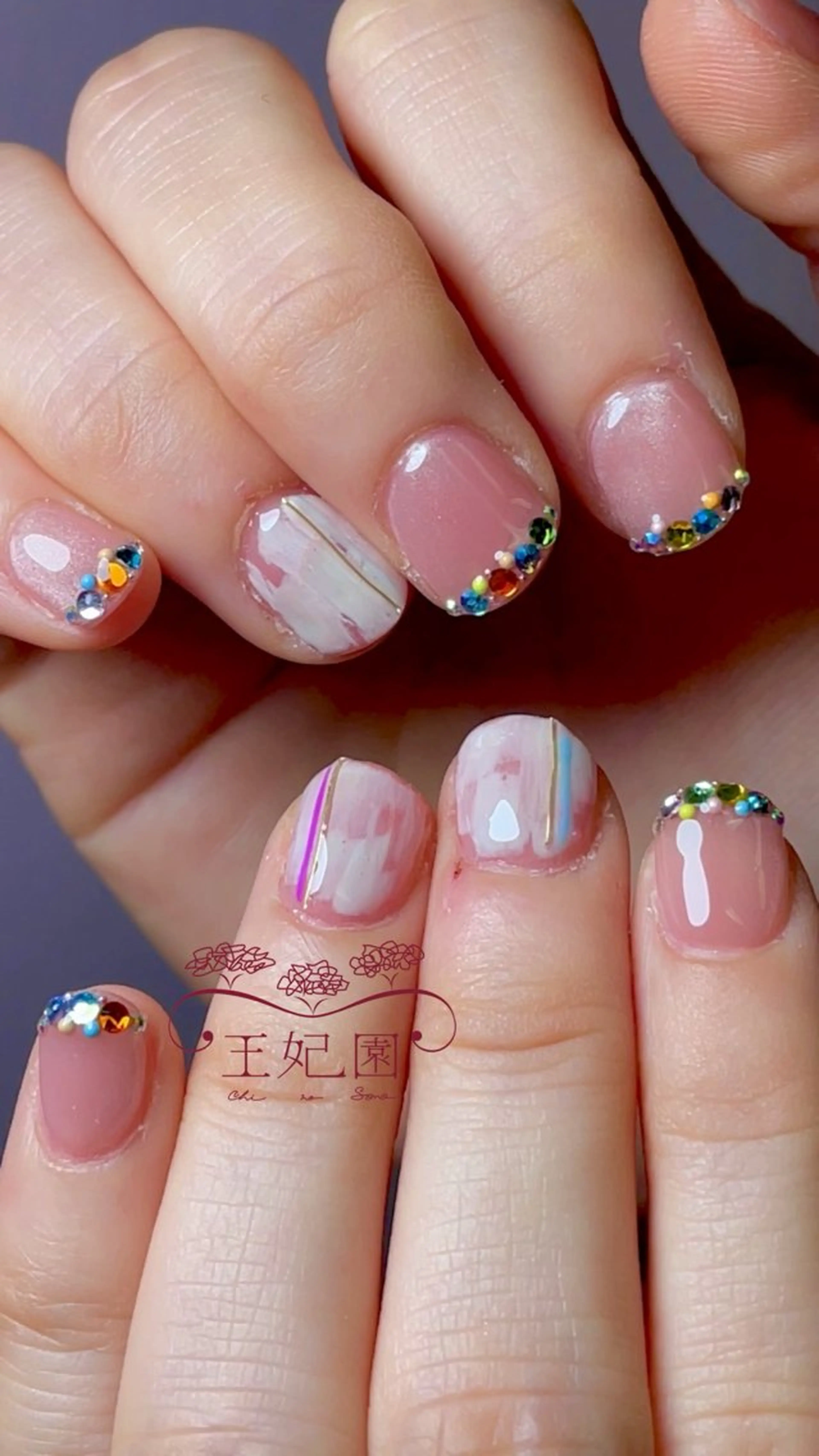 ネイル アートネイル フレンチネイル キラキラネイル ラメ(グリッター) ニュアンスネイル nail salon王妃の園所属・王妃の園 ohinosonoのネイルデザイン