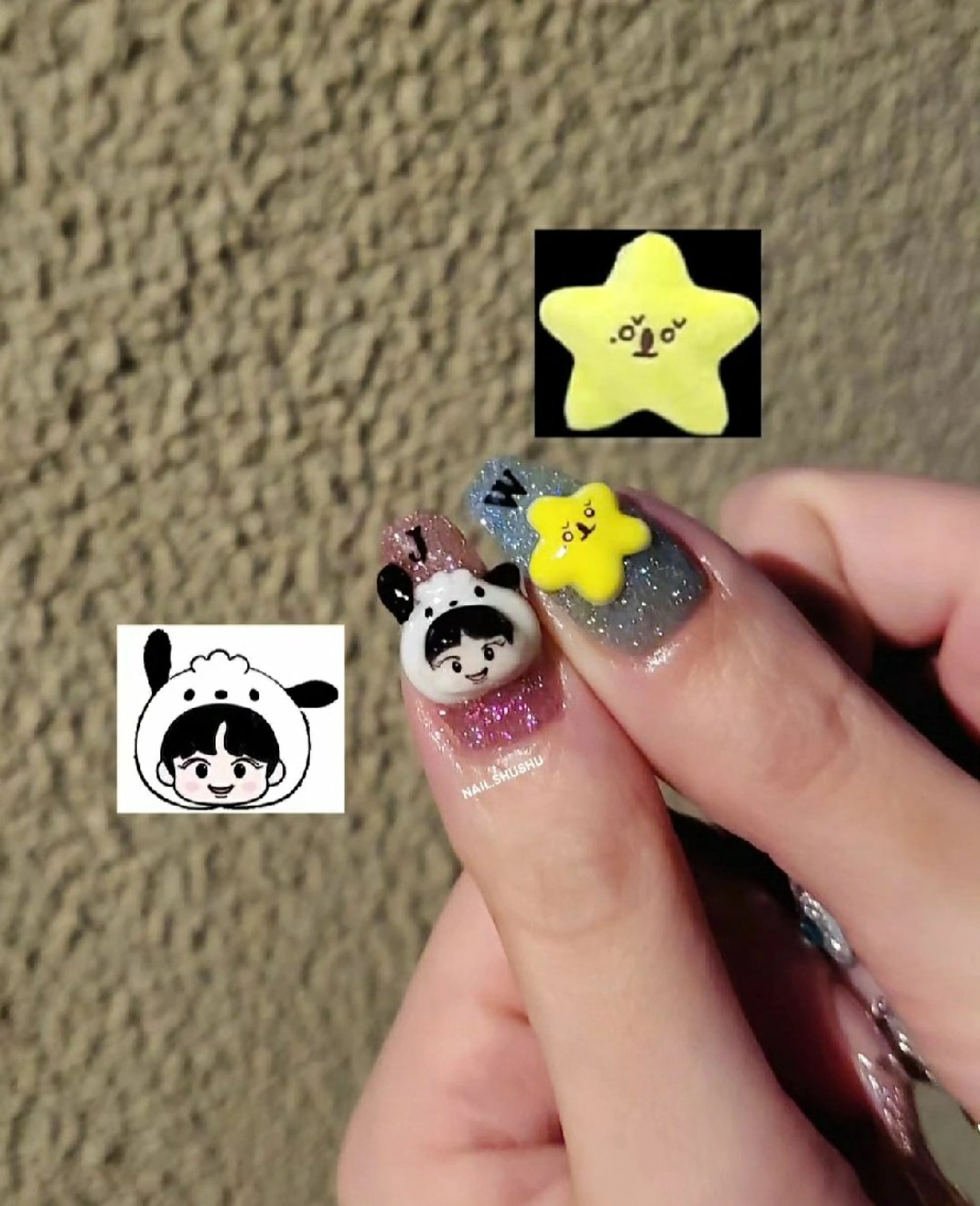 ネイル 持ち込み ニュアンスネイル ワンカラーネイル シンプルネイル 冬ネイル ハンドネイル 3dパーツ/流行り 👧shushu❤️のネイルデザイン