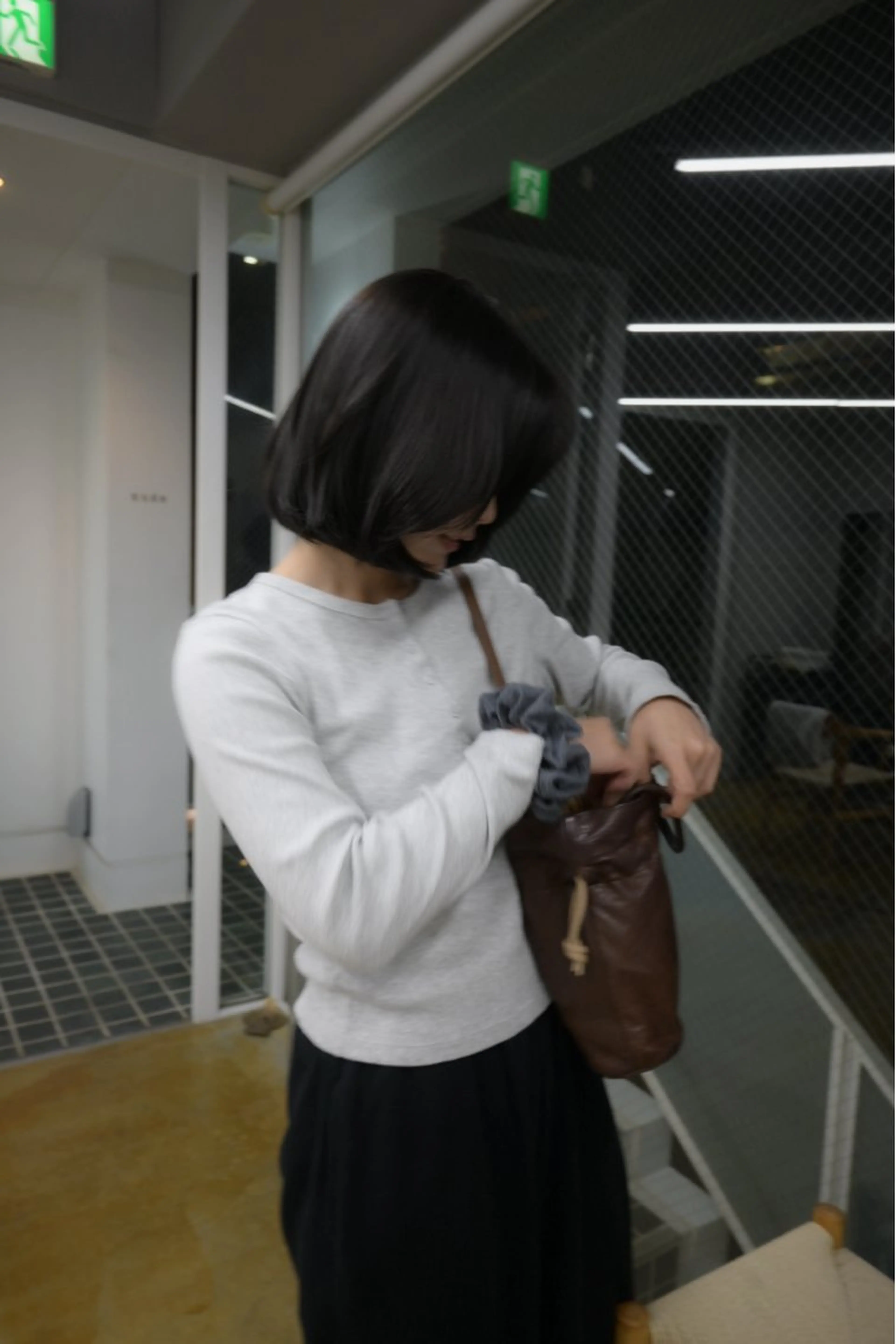 ミディアム カラー 日南乃/柔らか ブラウンカラーのヘアスタイル