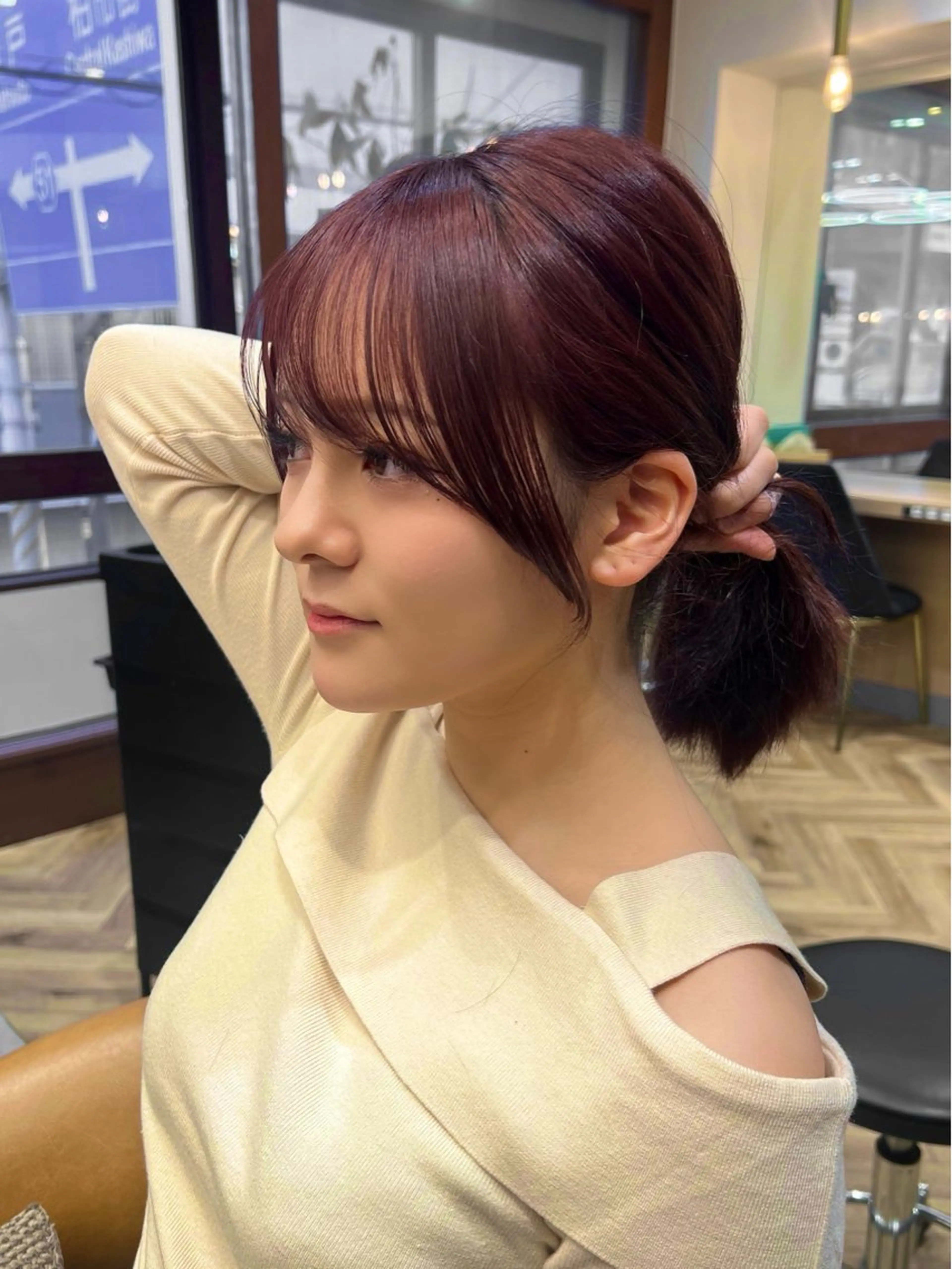 ミディアム 韓国レイヤー/顔周り /縮毛矯正/羽田航のヘアスタイル