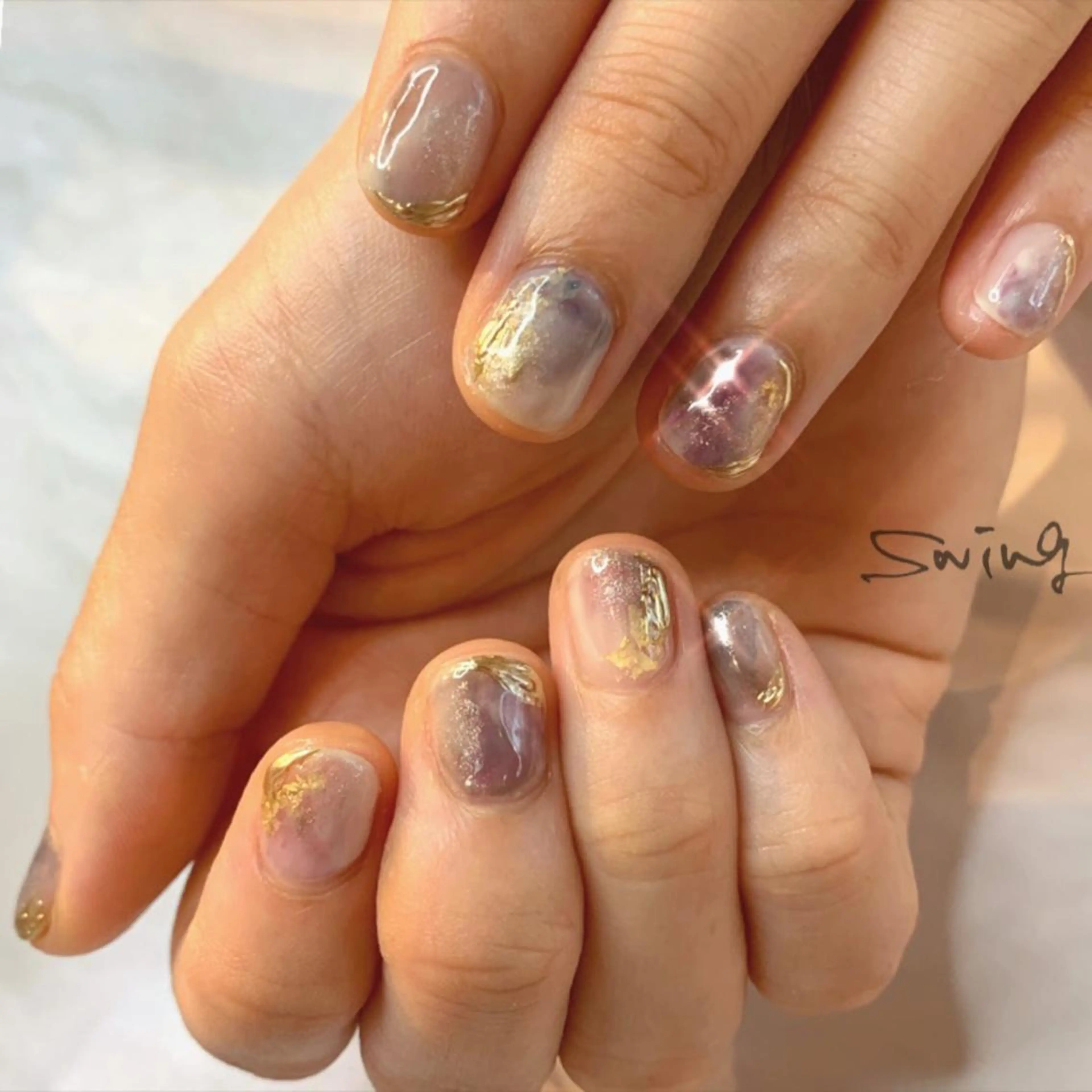 ネイル ニュアンスネイル ブライダルネイル SWING Nail Salon所属・Yoshida Takakoのネイルデザイン