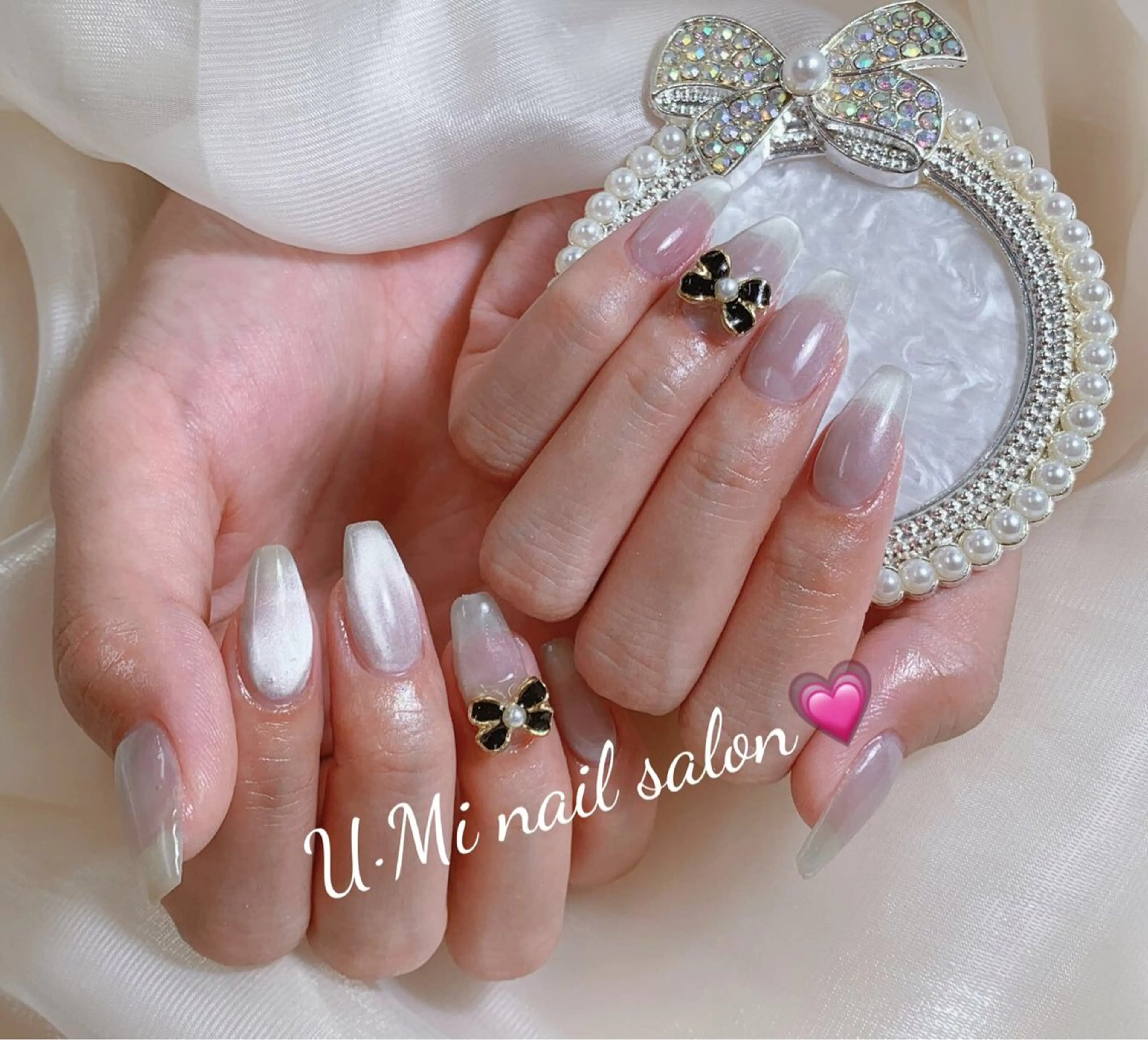ネイル マグネットネイル マグネットワンカラー ワンカラーネイル Ｕ·Mi nail salon所属・u・mi  上野御徒町パラジェルのネイルデザイン
