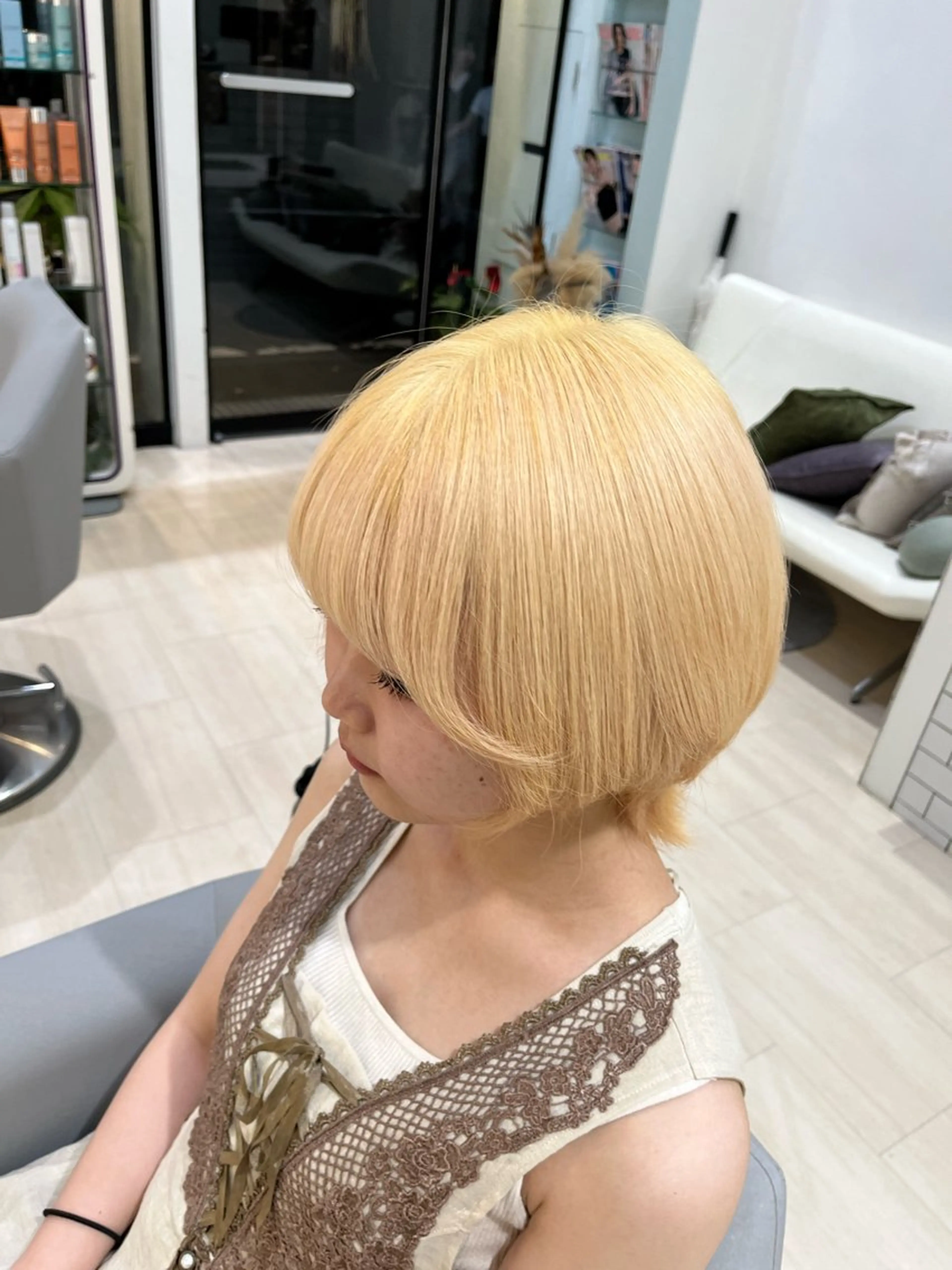 セミロング カラー ハイトーンカラー R u i /透明感カラーのヘアスタイル